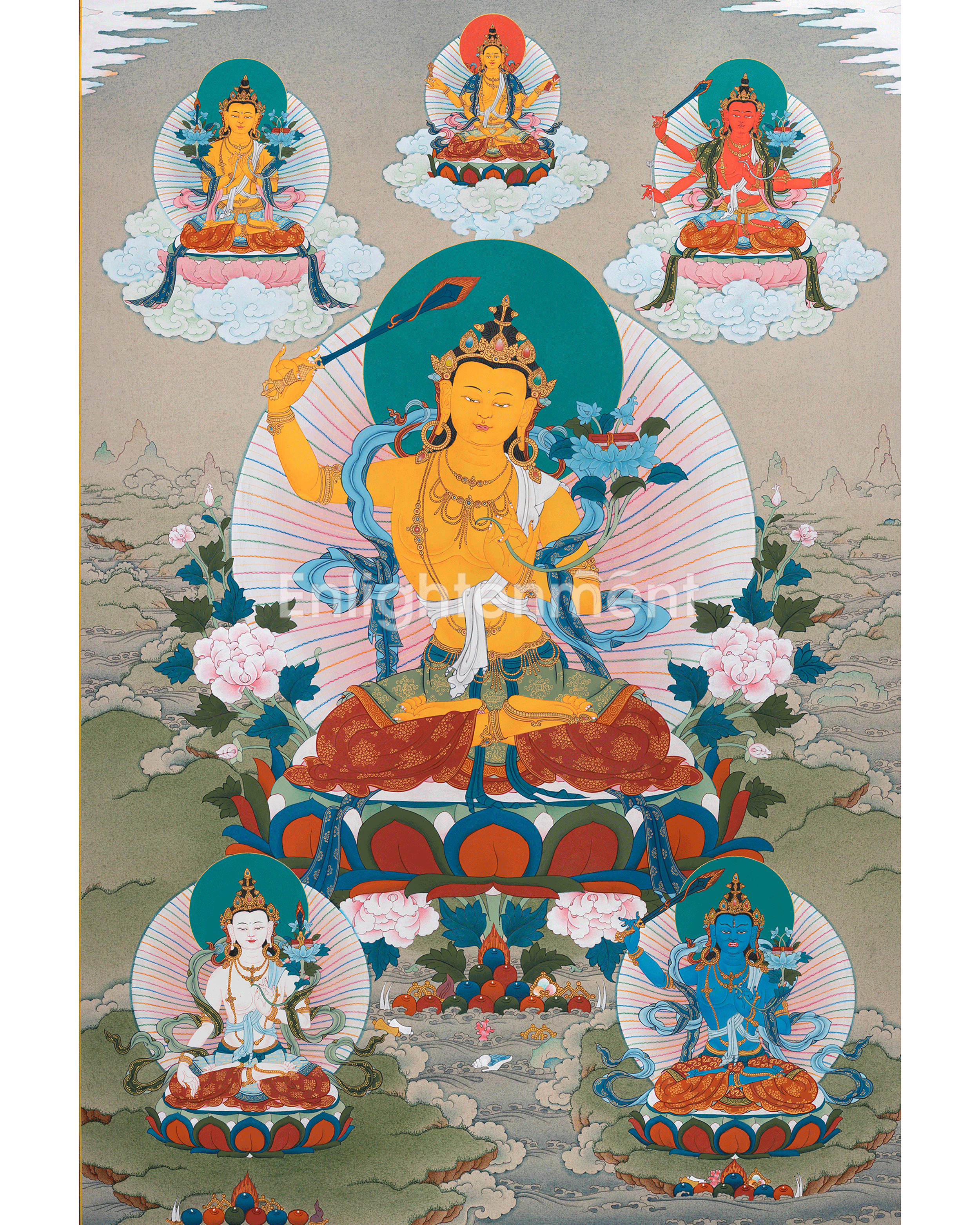 5 Manjushri Thangka