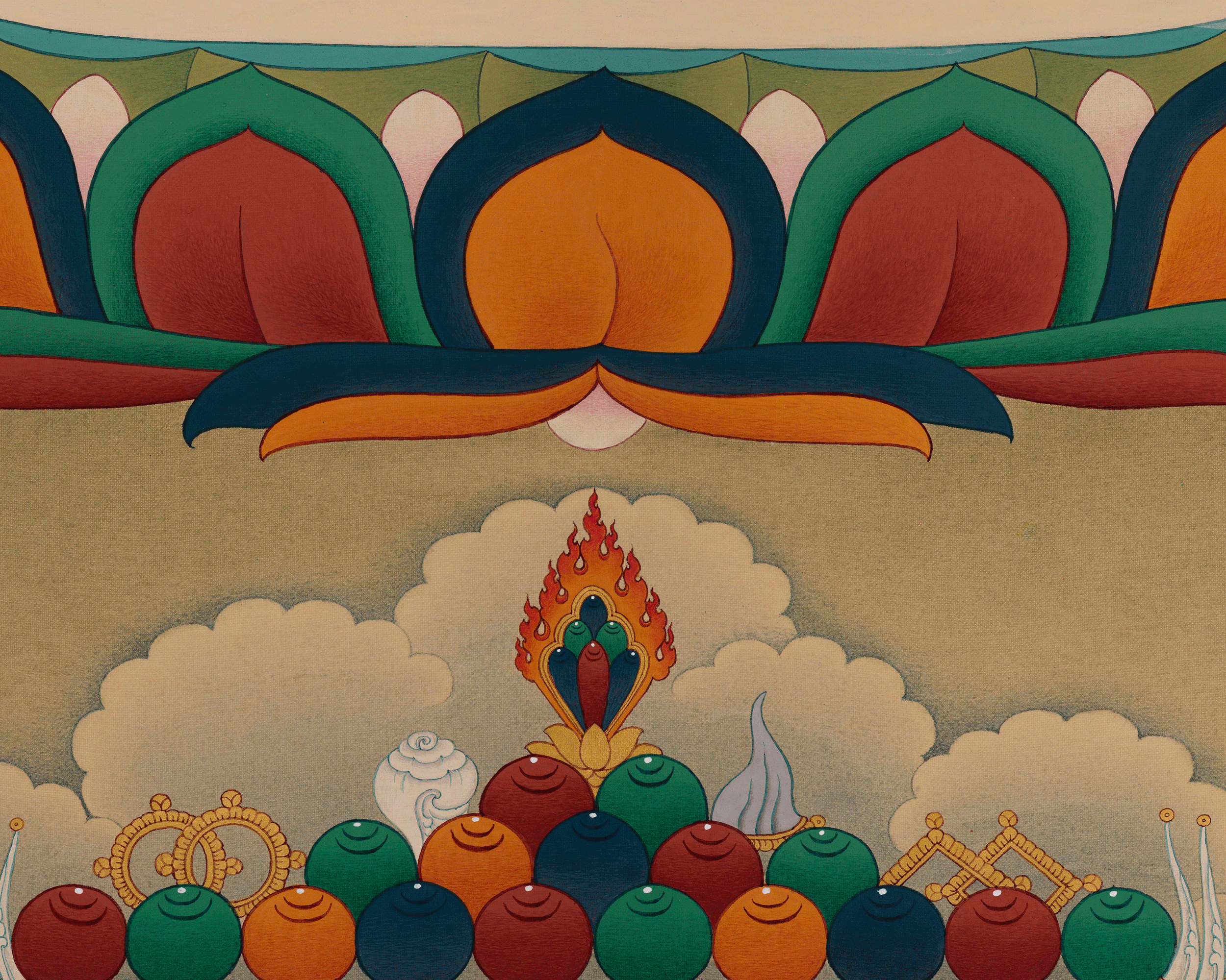 Tibetan Standing Chenrezig Thangka | The Bodhisattva of Compassion