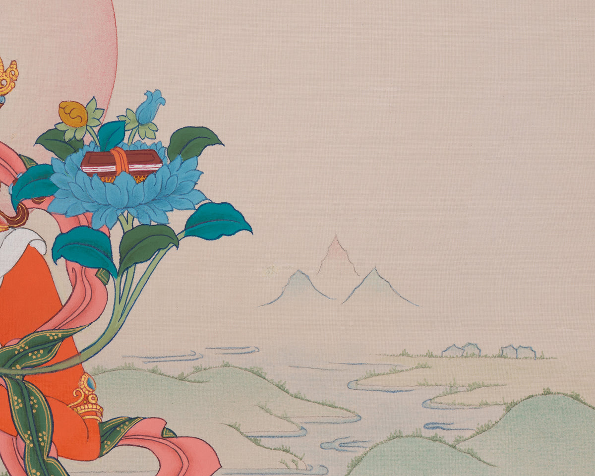 Sacred Manjushri Thangka | Bodhisattva of Transcendent Wisdom