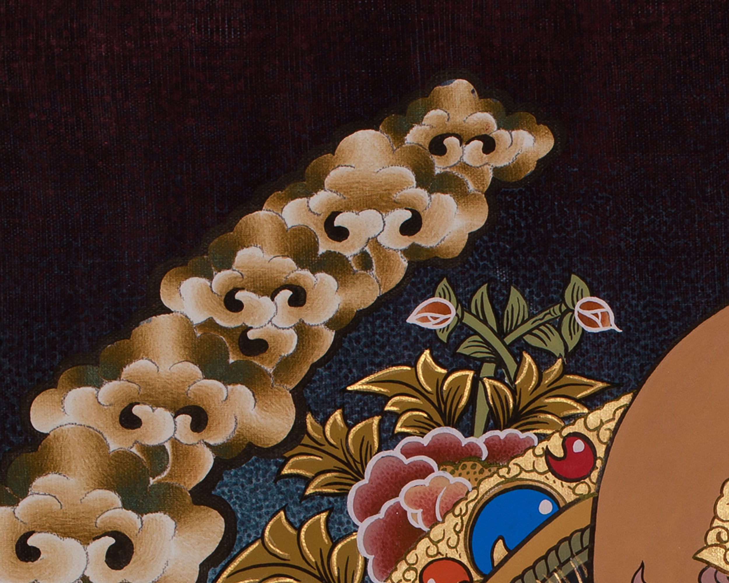 Hand-Painted Heruka Vajrasattva and Consort Thangka | Divine Union of Wisdom and Compassion