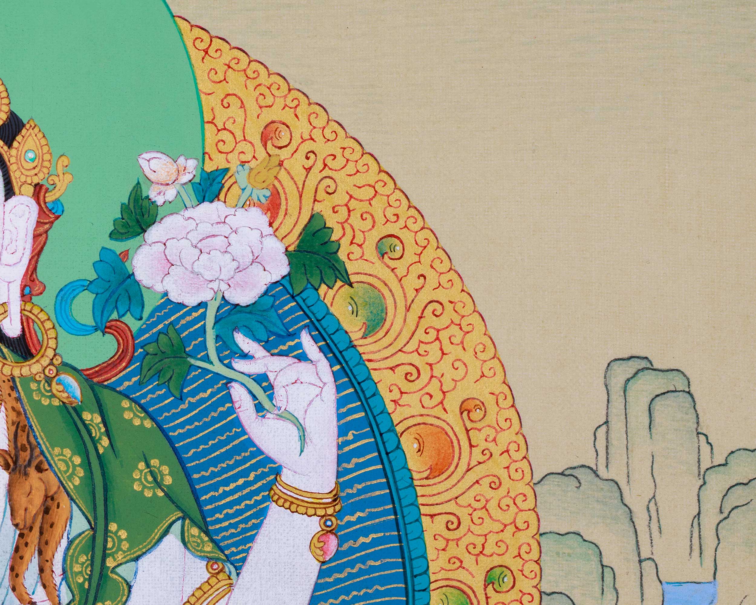 Small Gold Avalokiteshvara Thangka