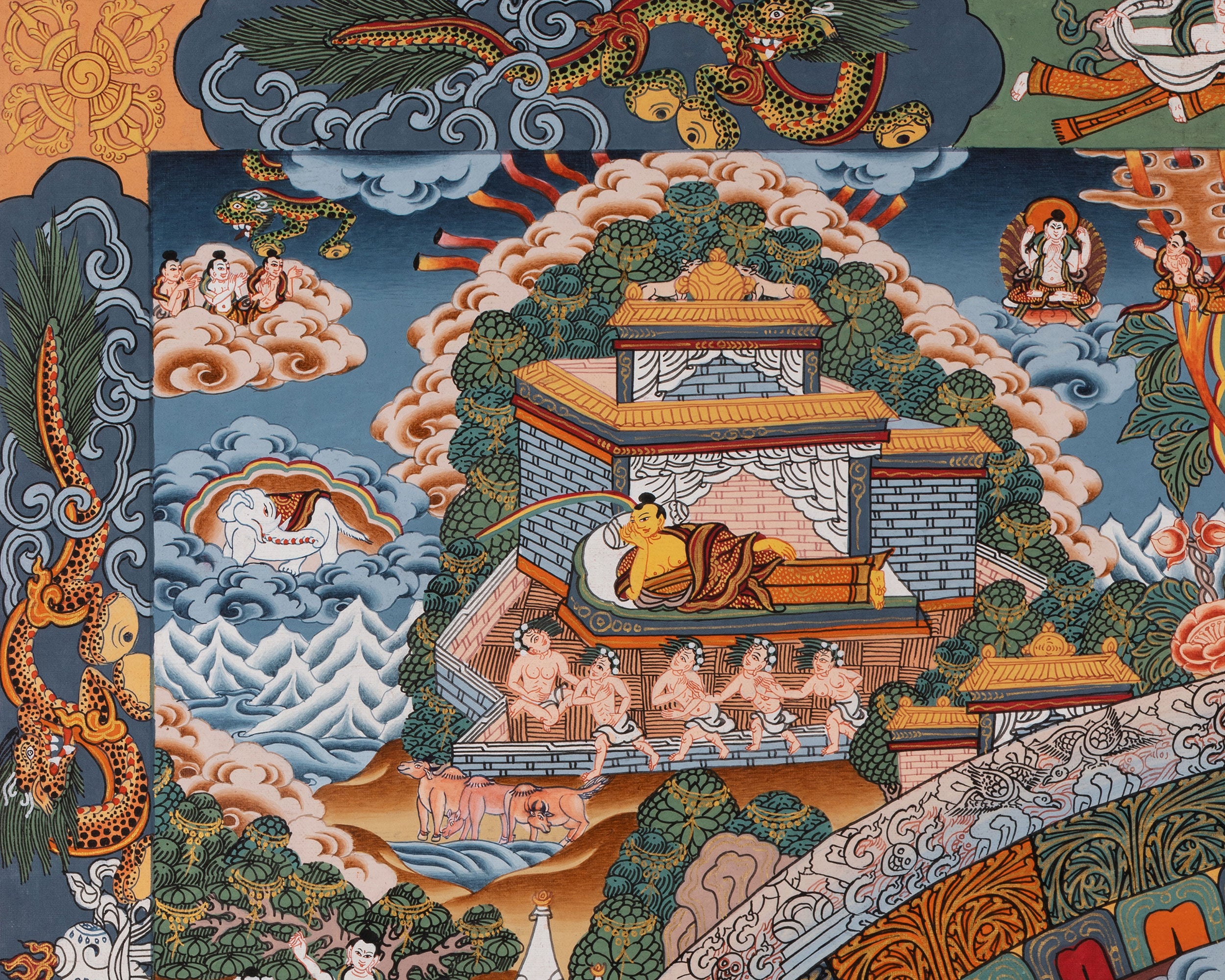 Masterpiece Art of Shakyamuni Gautama Buddha | Original Hand-Painted Tibetan Thangka