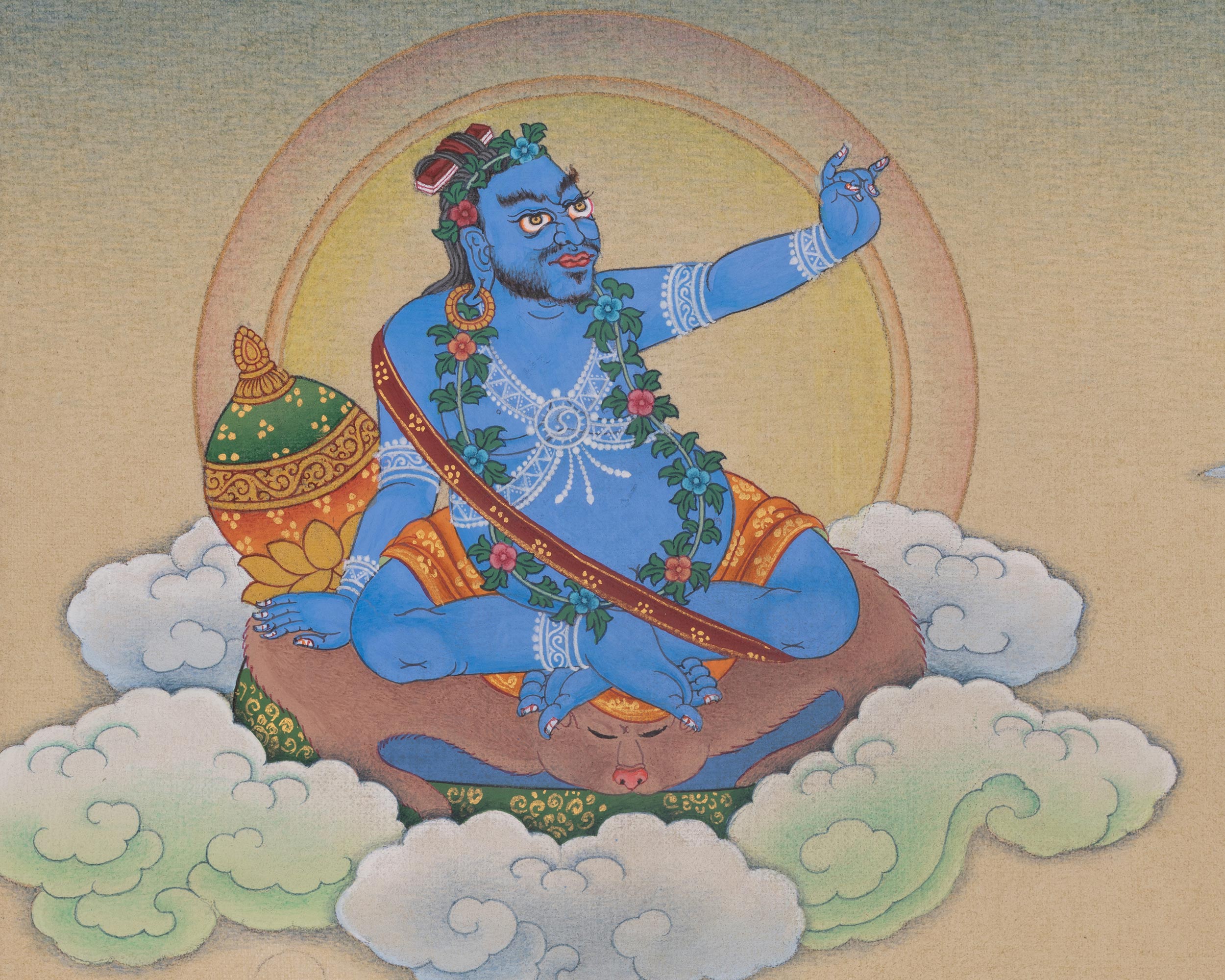 Virupa Artwork | Mahasiddha Thangka | Sakya Lineage Master | Meditation Altar
