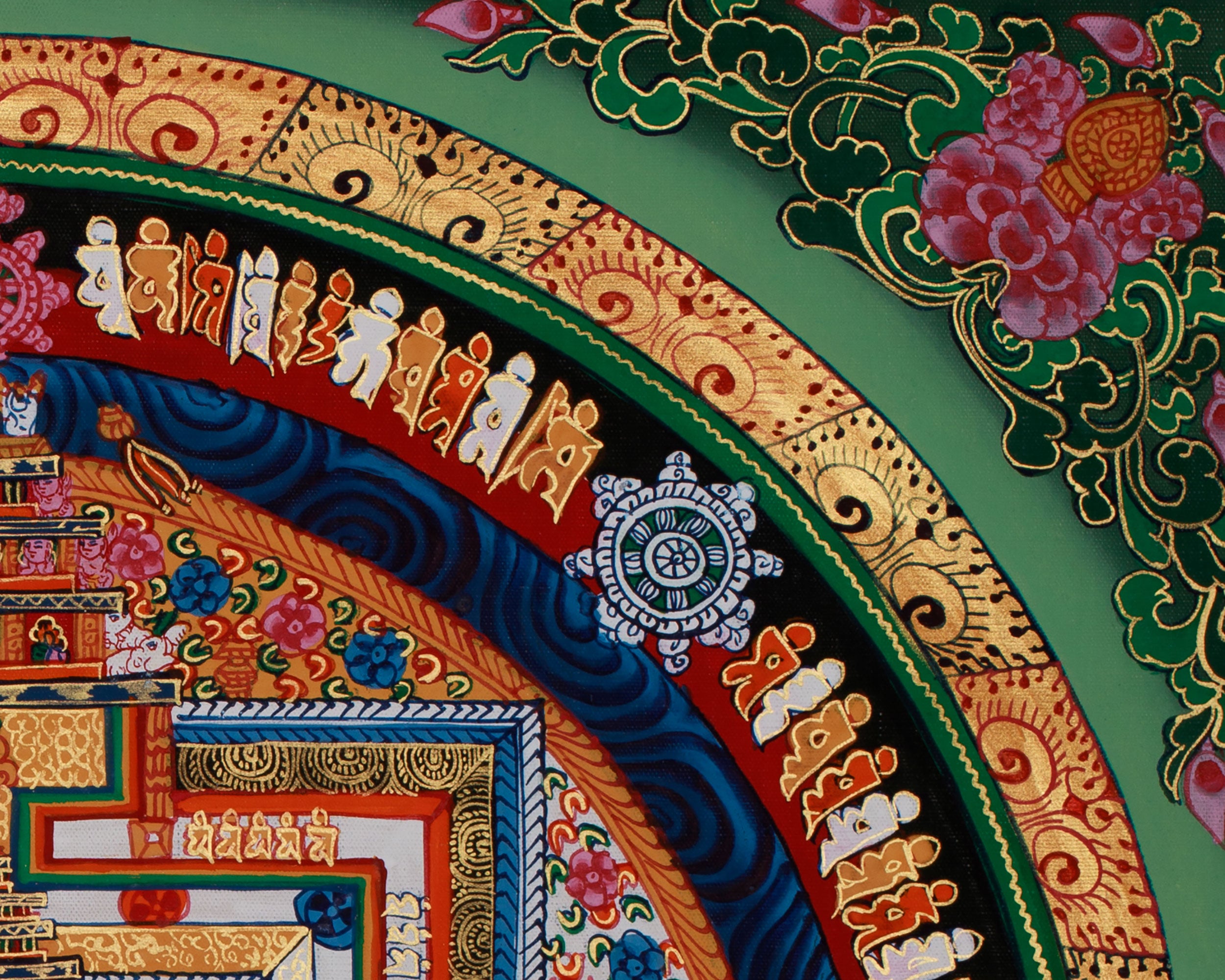 Buddhist Kalachakra Mandala Thangka | A Cosmic Guide to Awakening