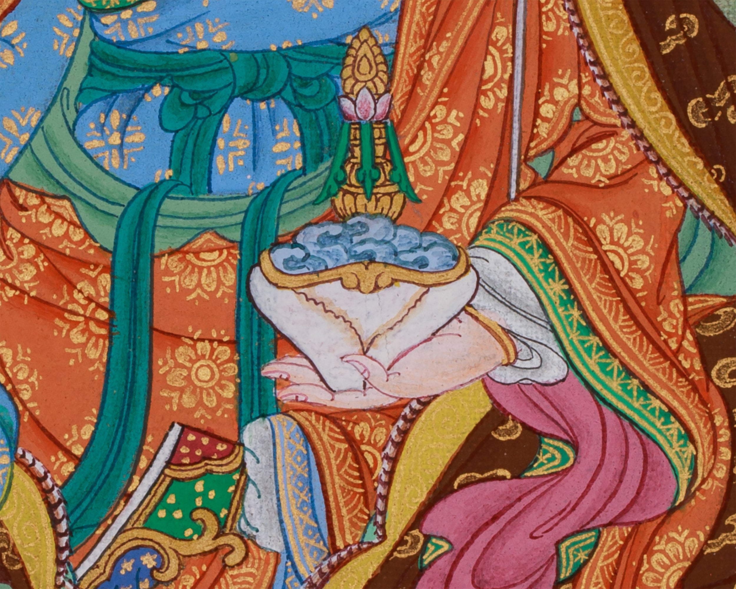 Enlightened Master Guru Rinpoche | Small Tibetan Art of Enlightenment and Protection