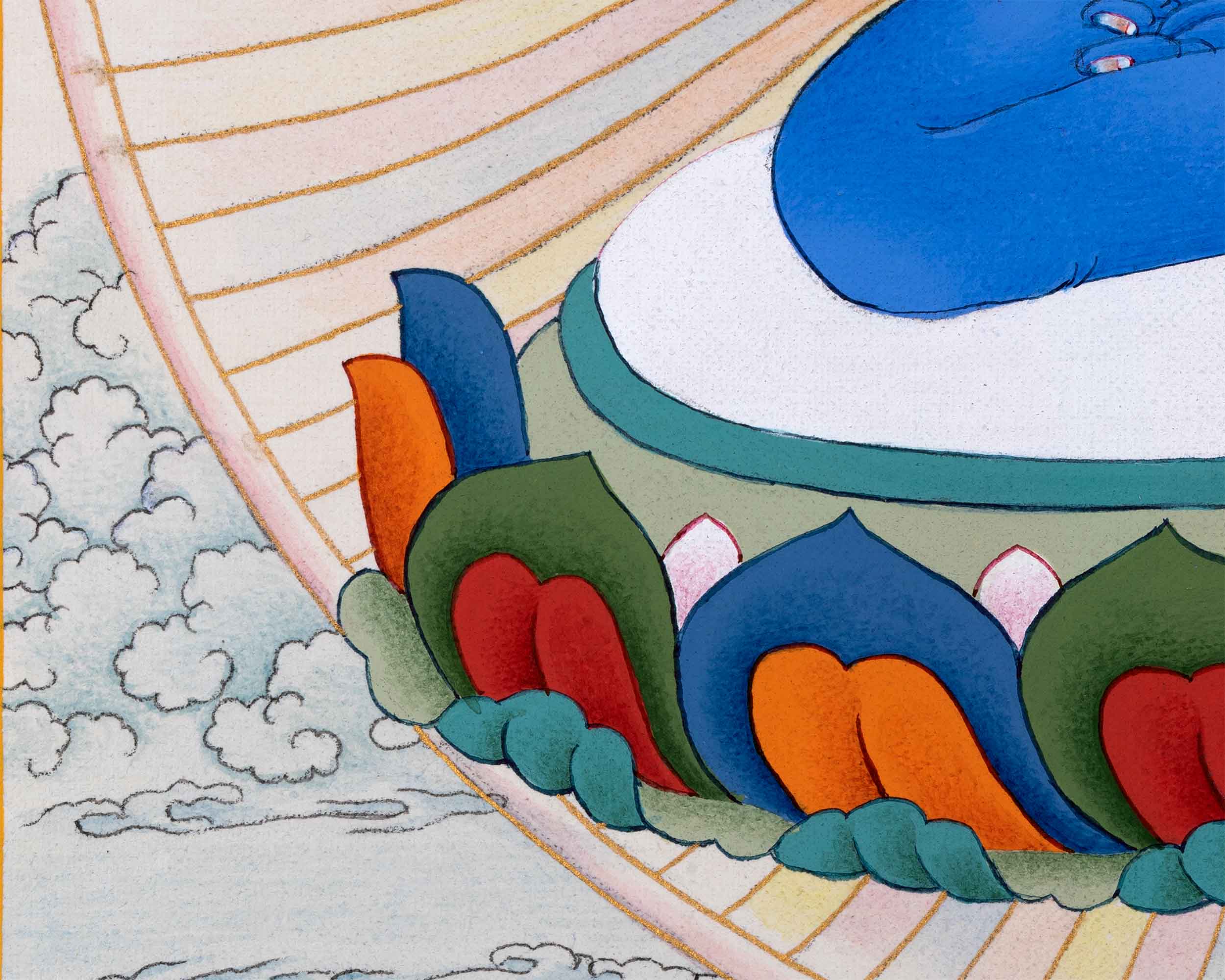 Samantabhadra With Samantabhadri Thangka | Hand-painted Thangka for Inner Harmony
