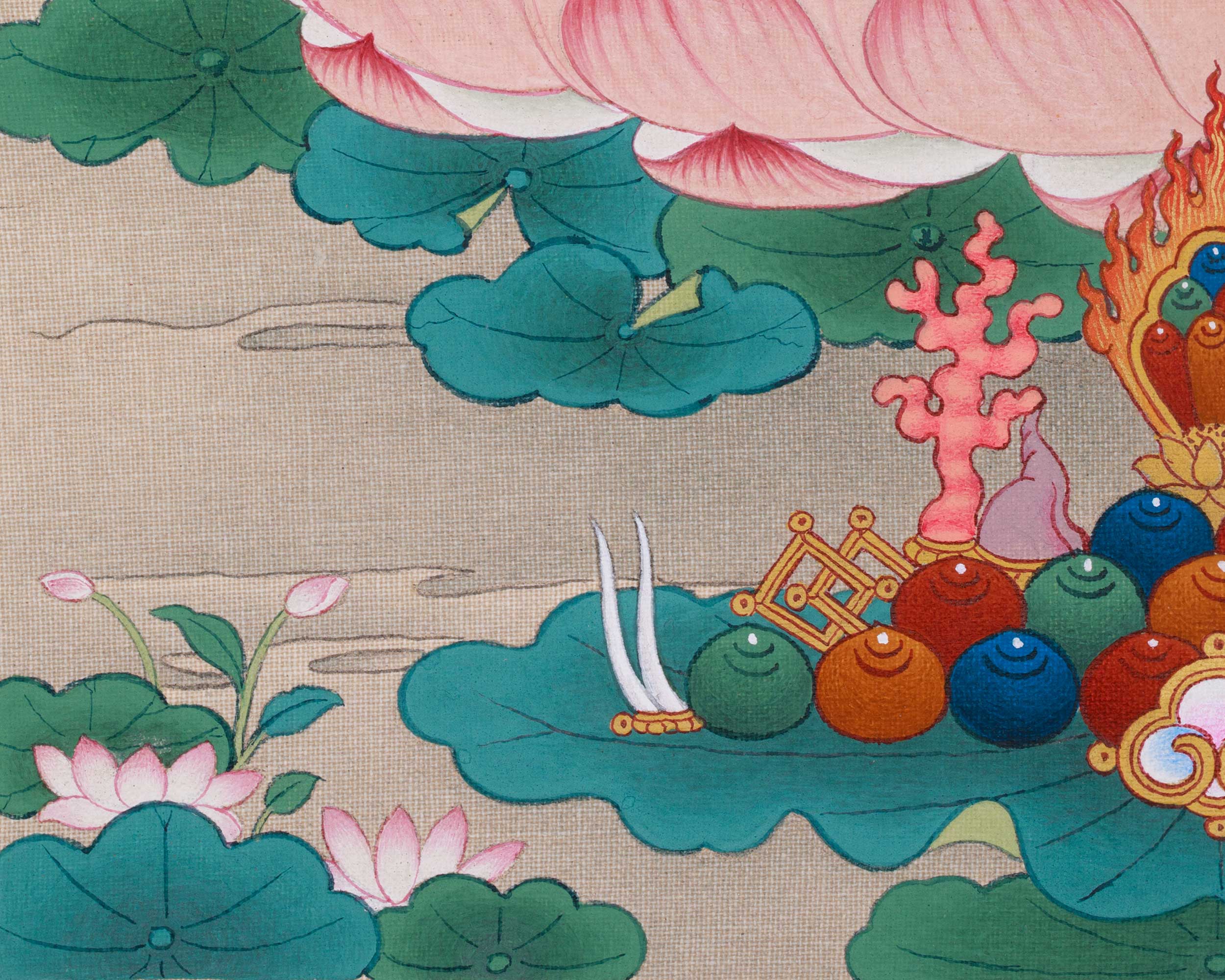 Shakyamuni Buddha Peaceful Thangka | A Sacred Symbol of Enlightenment and Tranquility