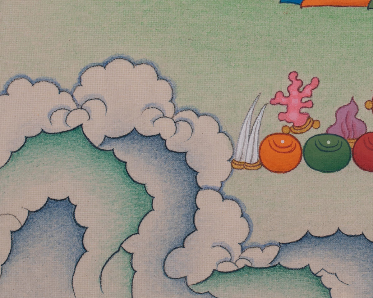 Hand-Painted Amitabha Buddha Art | Infinite Light | The Lotus Family