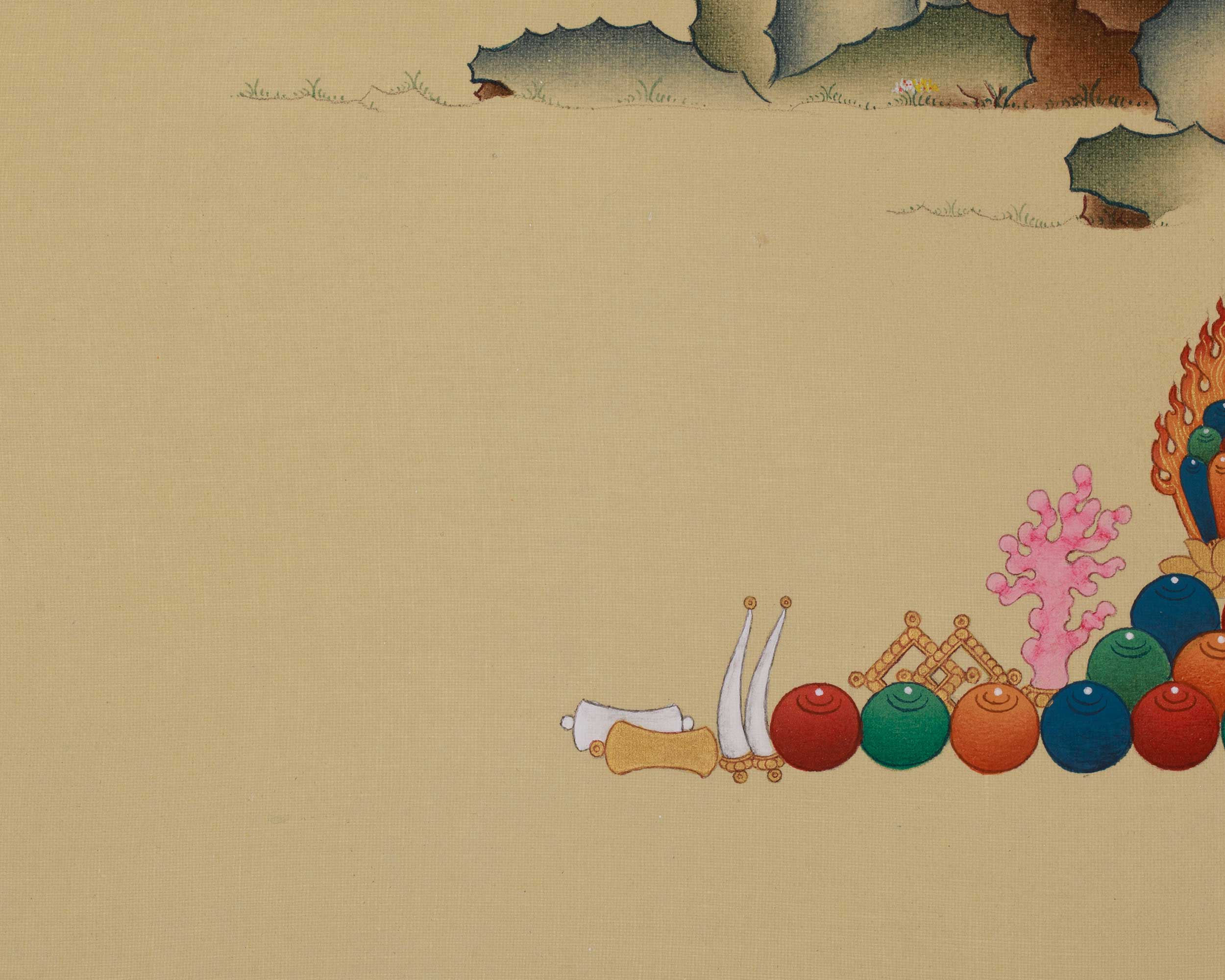 Traditional Two-Armed Chenrezig Thangka | Bodhisattva of Infinite Compassion | Tibetan Buddhism
