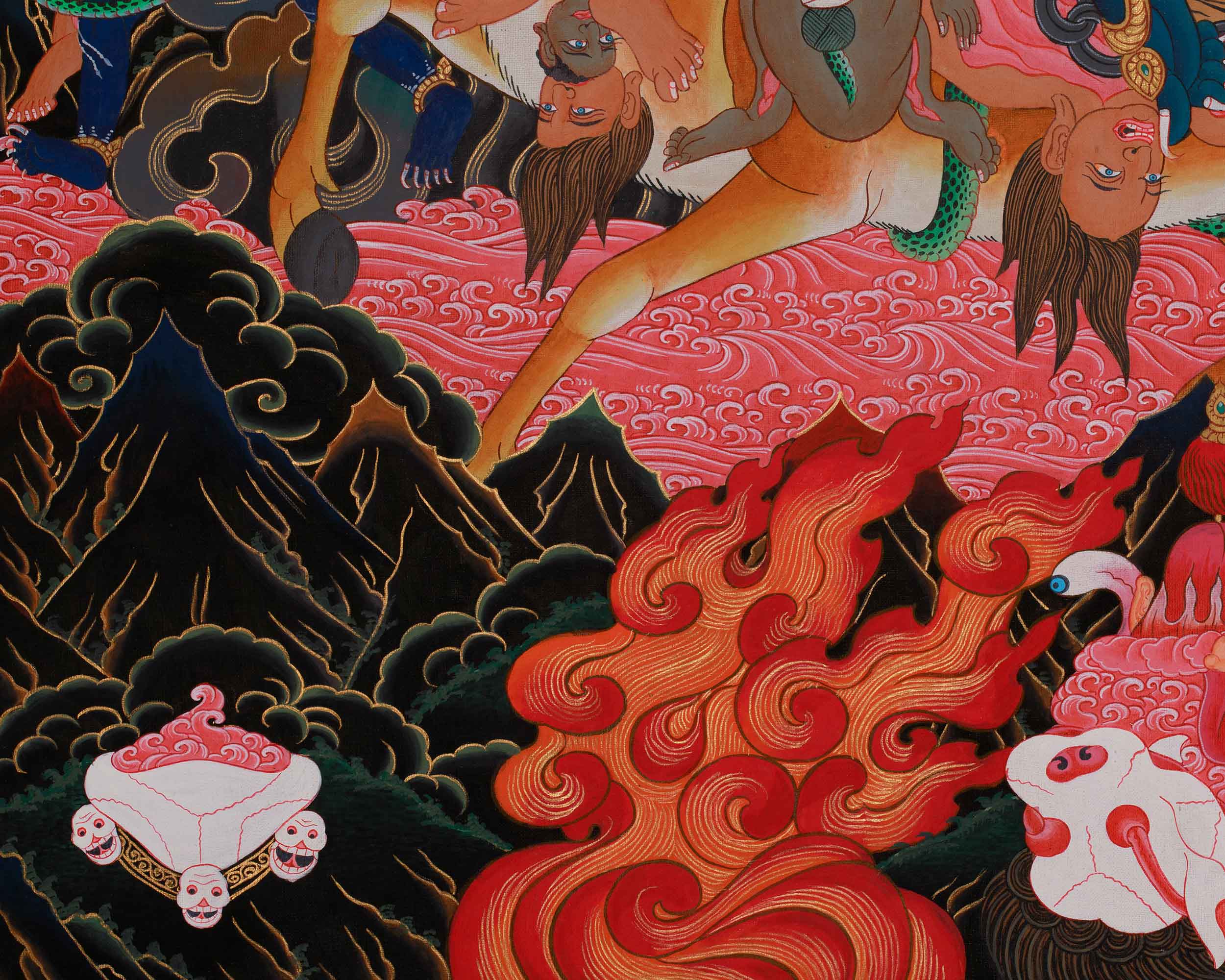 Palden Lhamo Painting | Wrathful Dharma Protector | Vajrayana Buddhist Deity