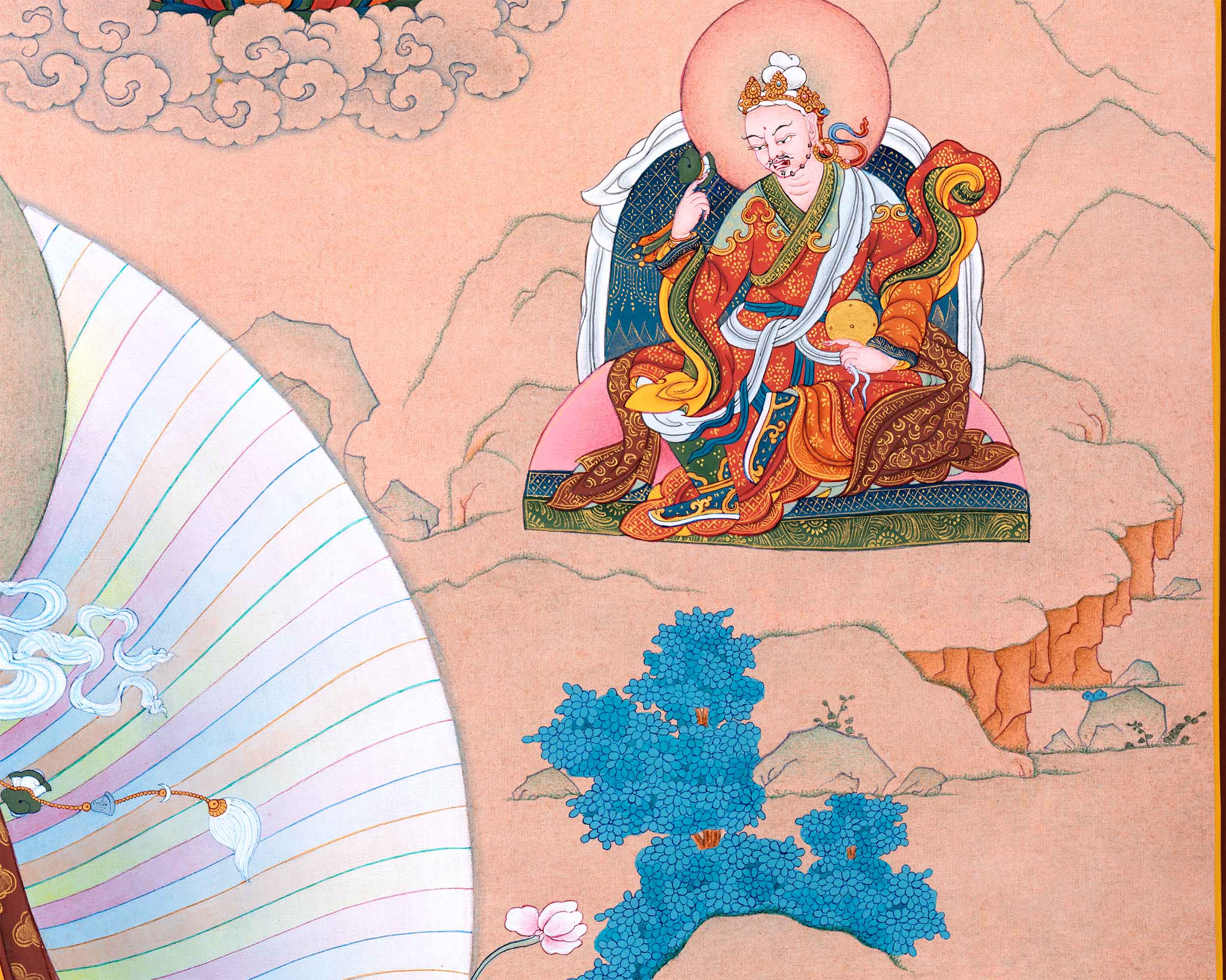 Guru Sangye Thangka | Hand Painted Art of Guru Rinpoche's Eight Manifestation | The Lotus Born