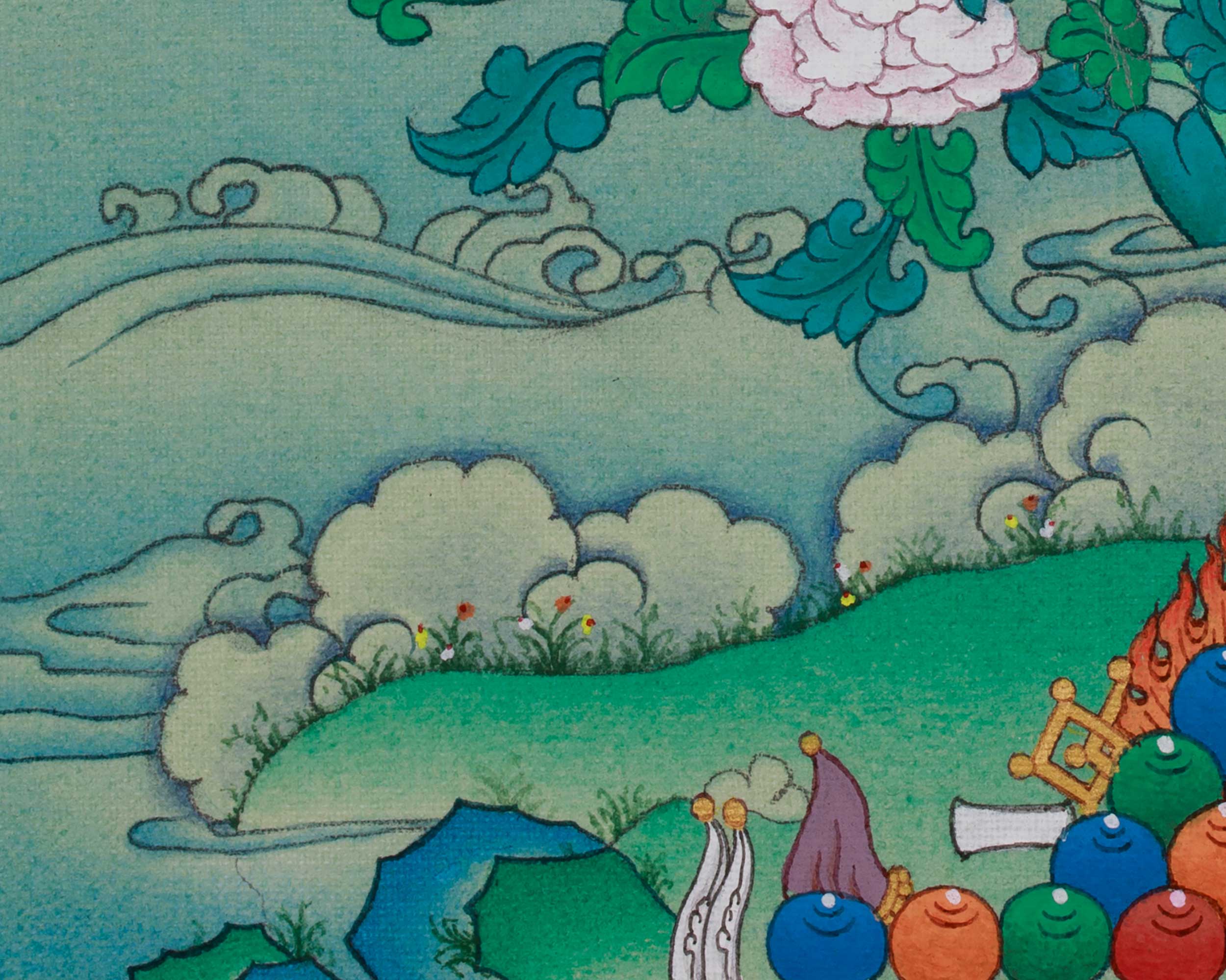 Tibetan Green Tara Artwork | Symbolized Compassion and Swift Protection