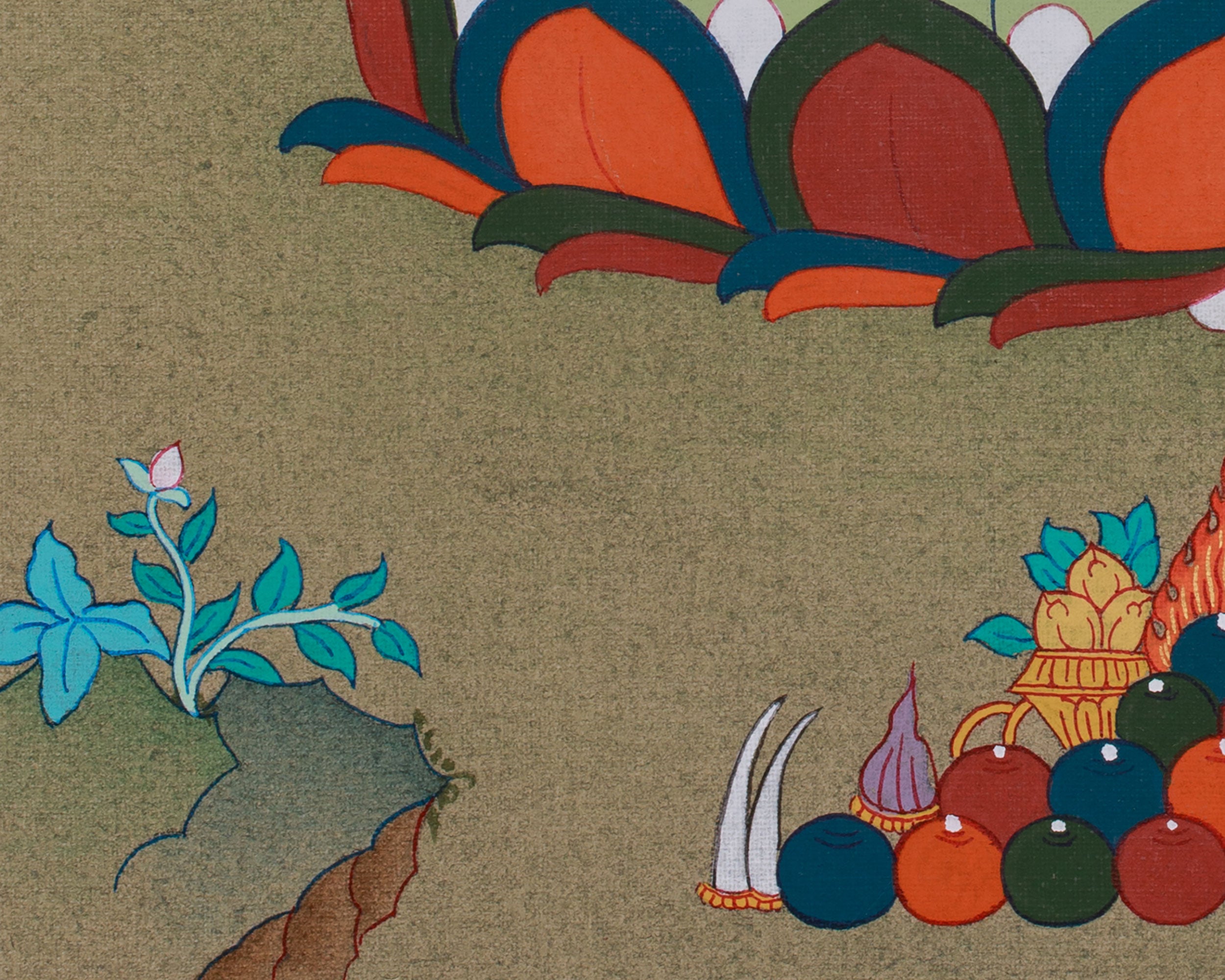 Buddhist Goddess White Tara Thangka | Deity of Longevity and Compassion