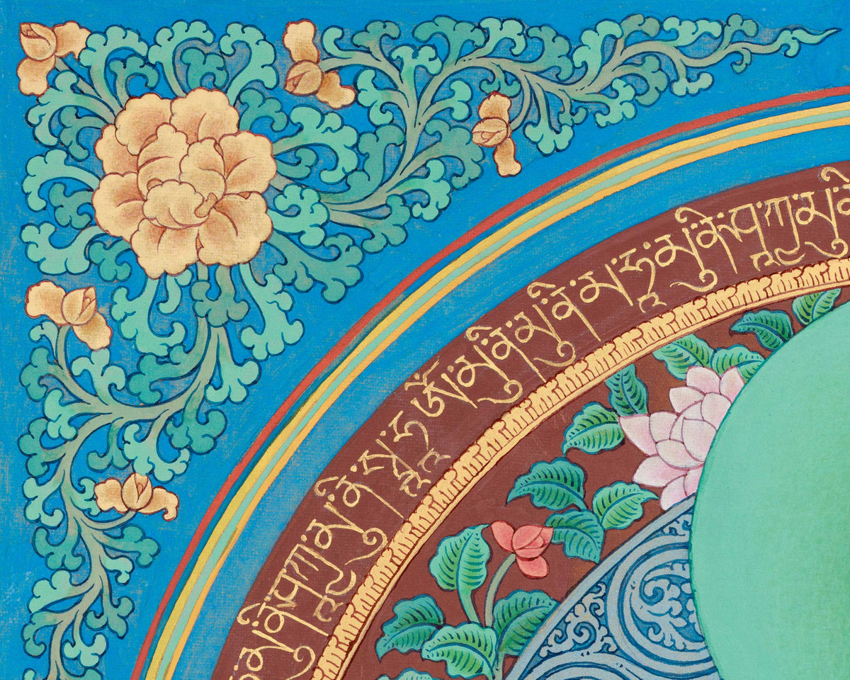 Unique Depiction of Buddha Shakyamuni Thangka