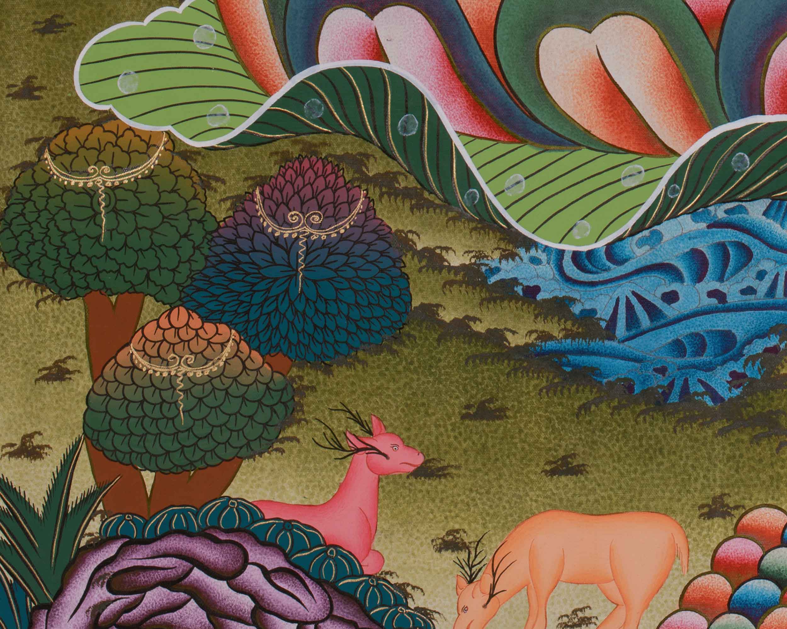 Namtoshe Painting | Buddhist Wealth Deity | Tibetan Buddhism