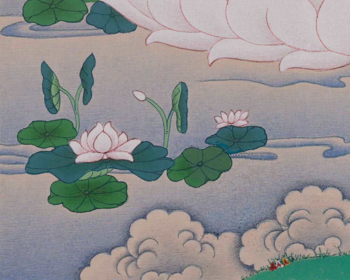 Saraswati Meditation Thangka | Goddess of Wisdom, Knowledge, and Creative Expression