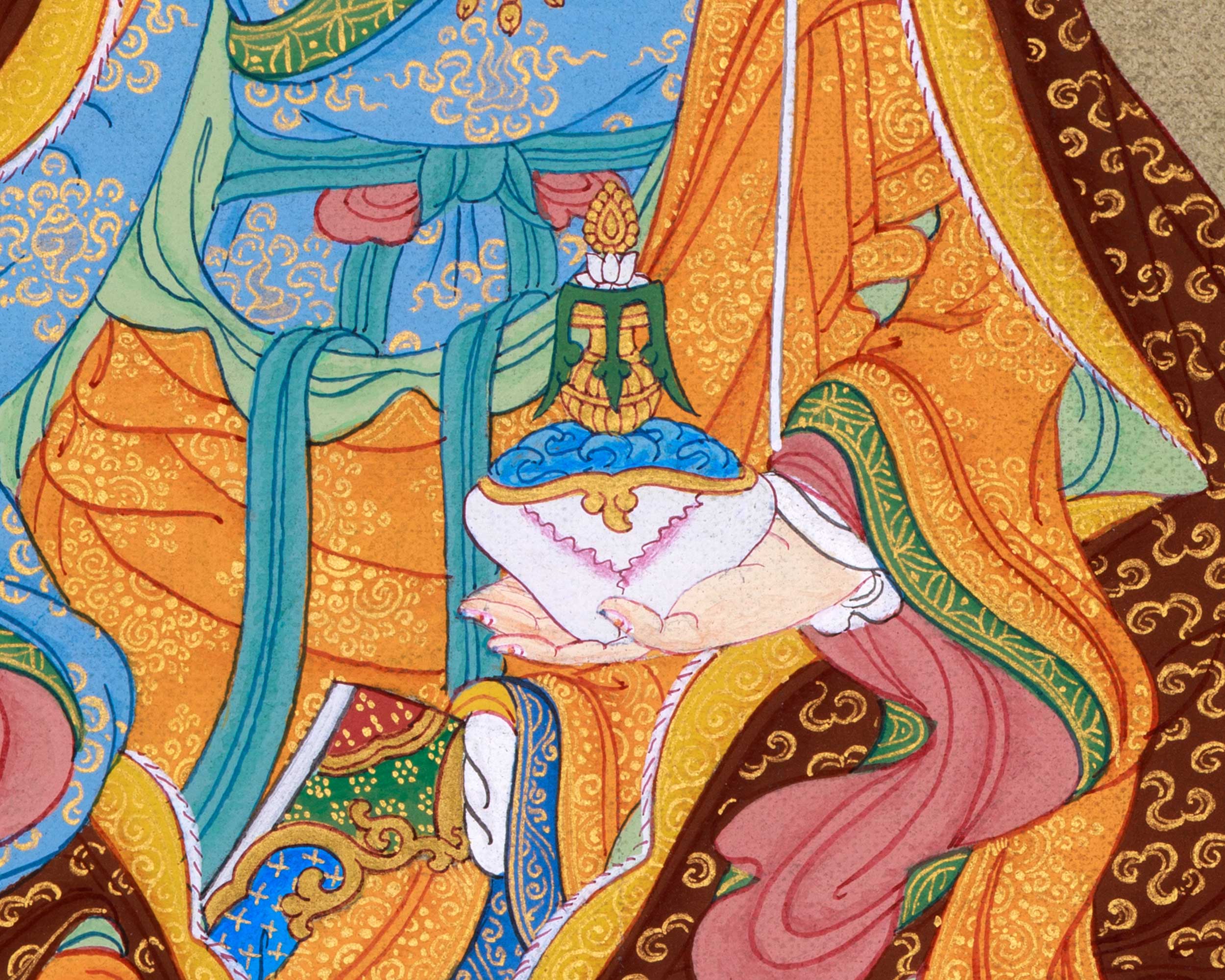 The Lotus-Born Master | Guru Padmasambhava Thangka | Tibetan Artwork