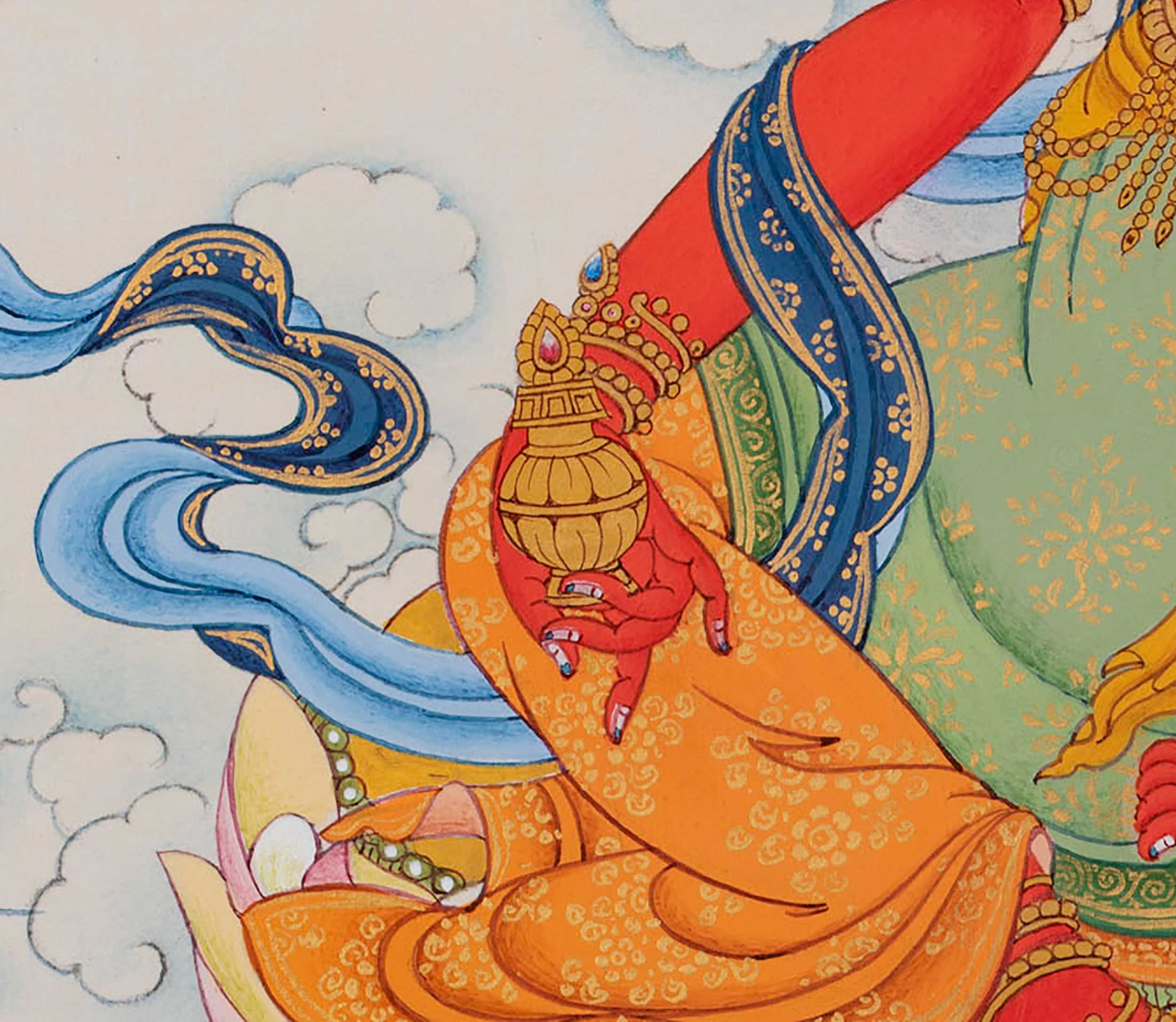 Hand Painted Red Tara Thangka | Traditional Buddhist Artwork | Thangka For Dakini Mantra Pratice