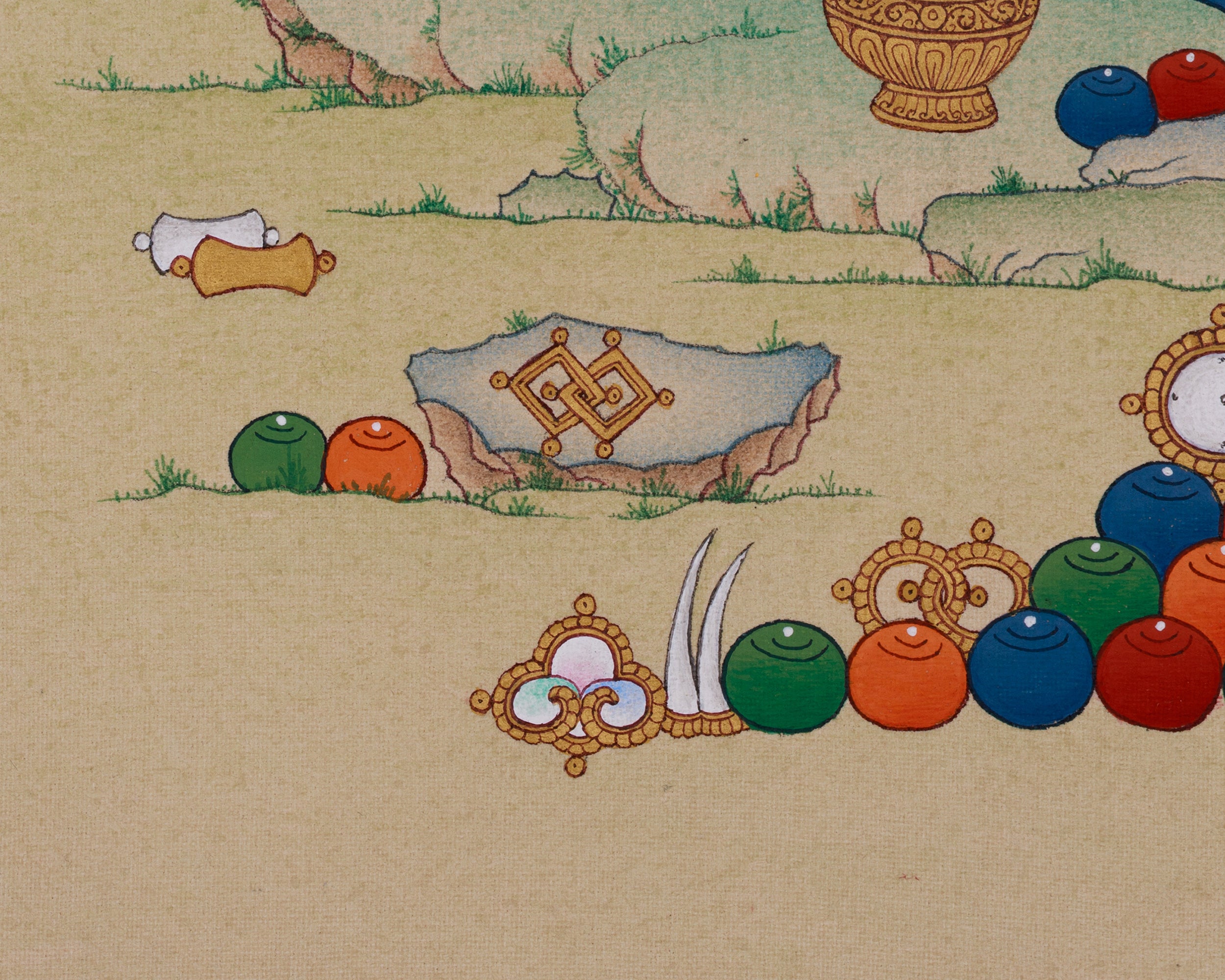 Dzambhala Wealth Buddha Thangka | Tibetan Art of Prosperity and Abundance