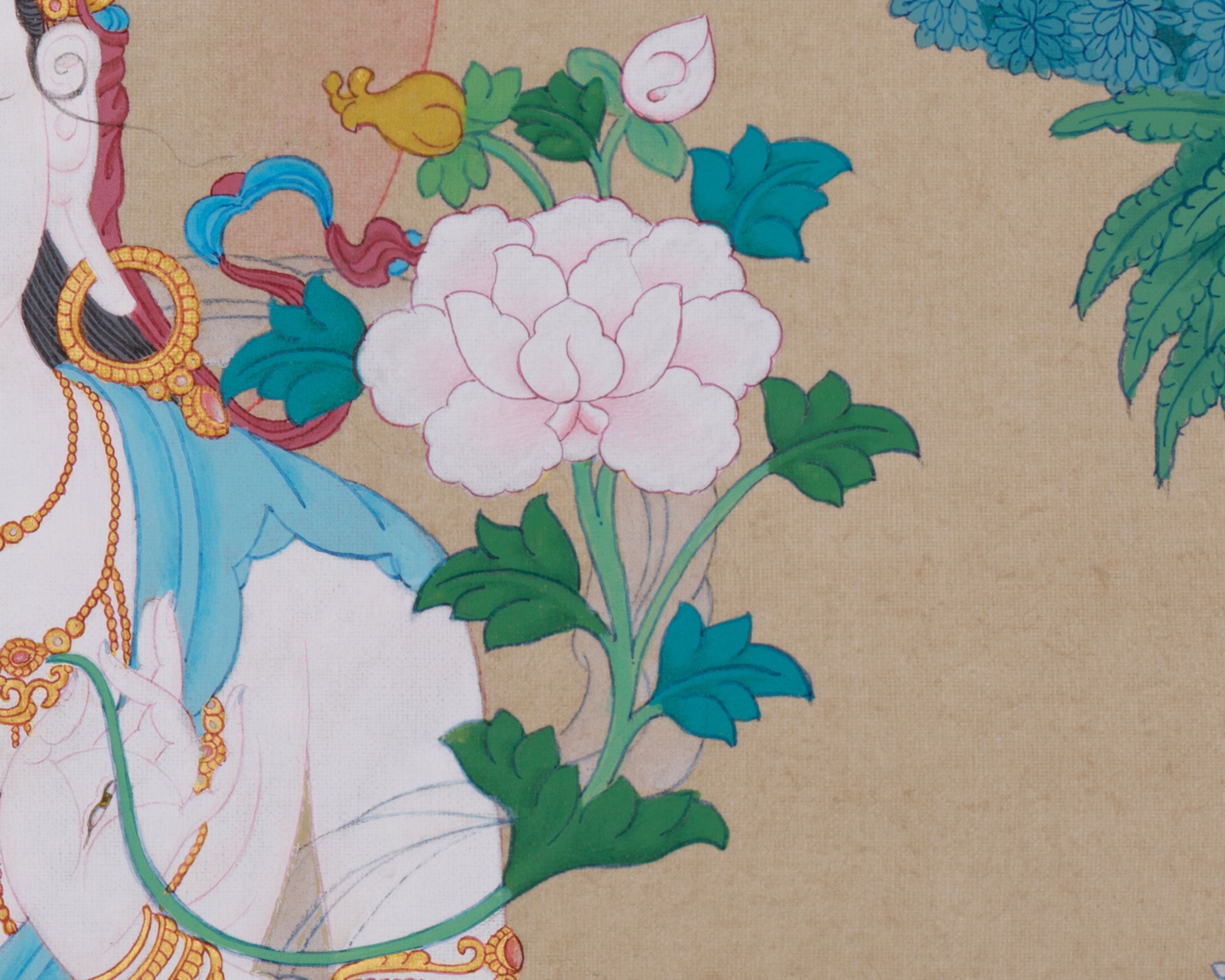 Tibetan Bodhisattva Tara | Seven-Eyed Goddess, White Dolma Artwork