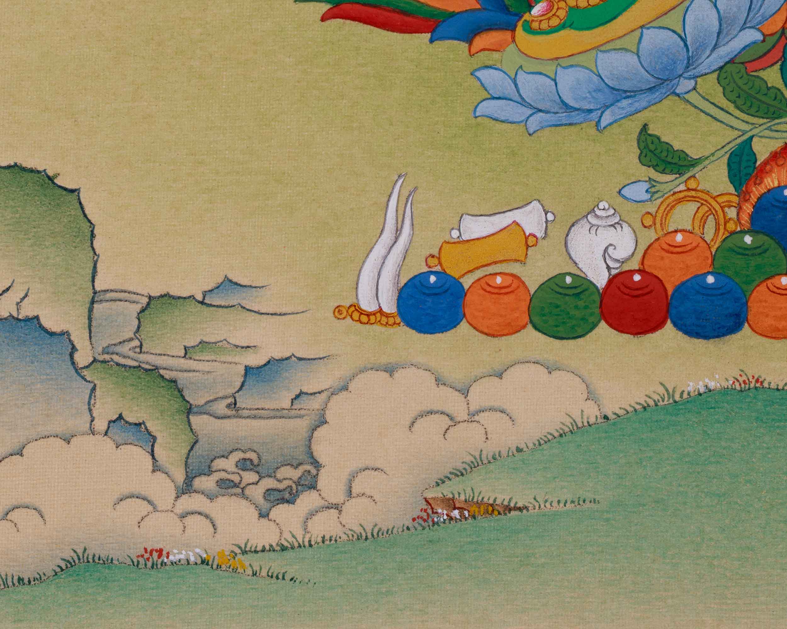 Goddess Green Tara Painting | Female Buddha of Compassion