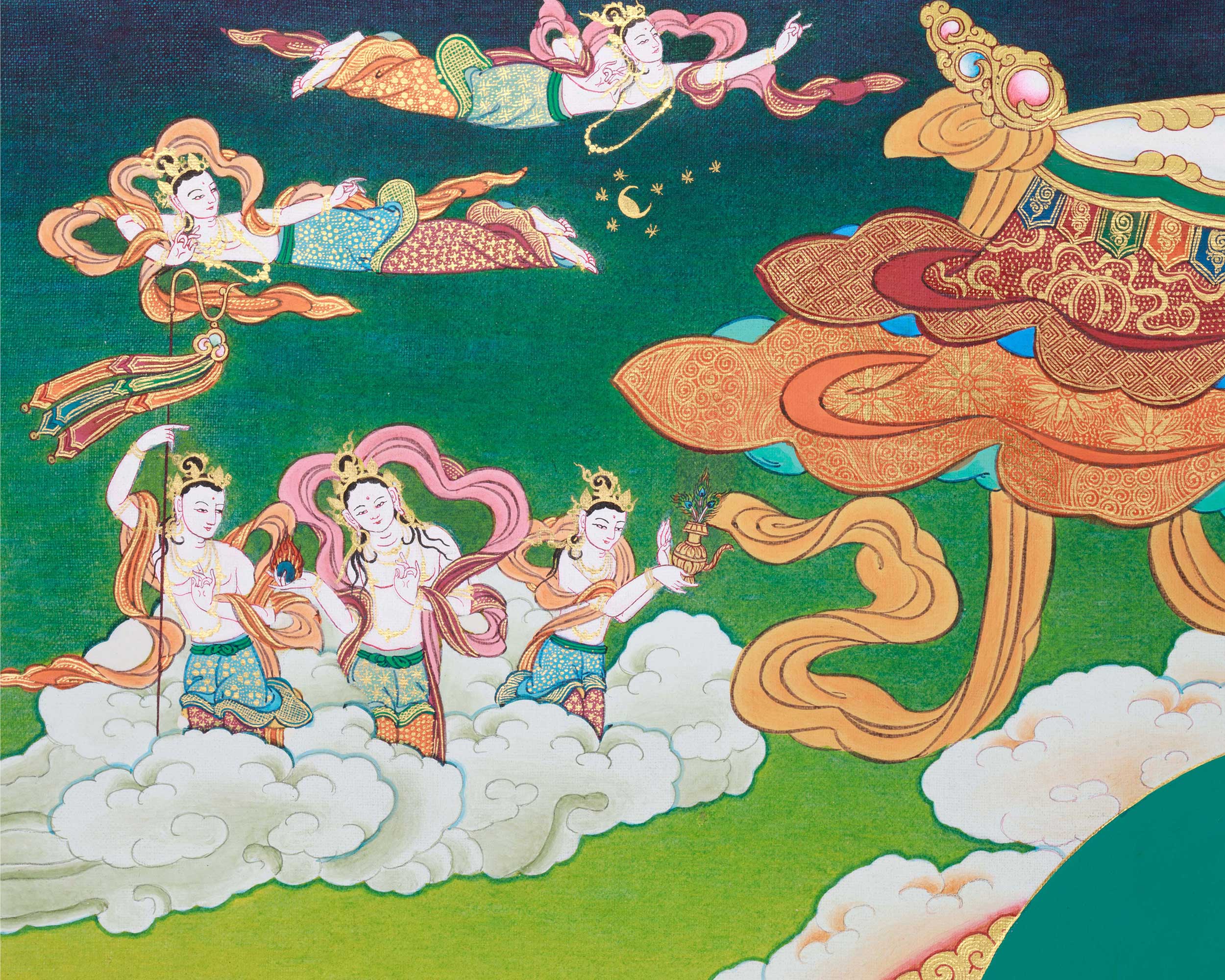 Buddha Tara Thangka | Traditionally Hand-Painted White Tara Art