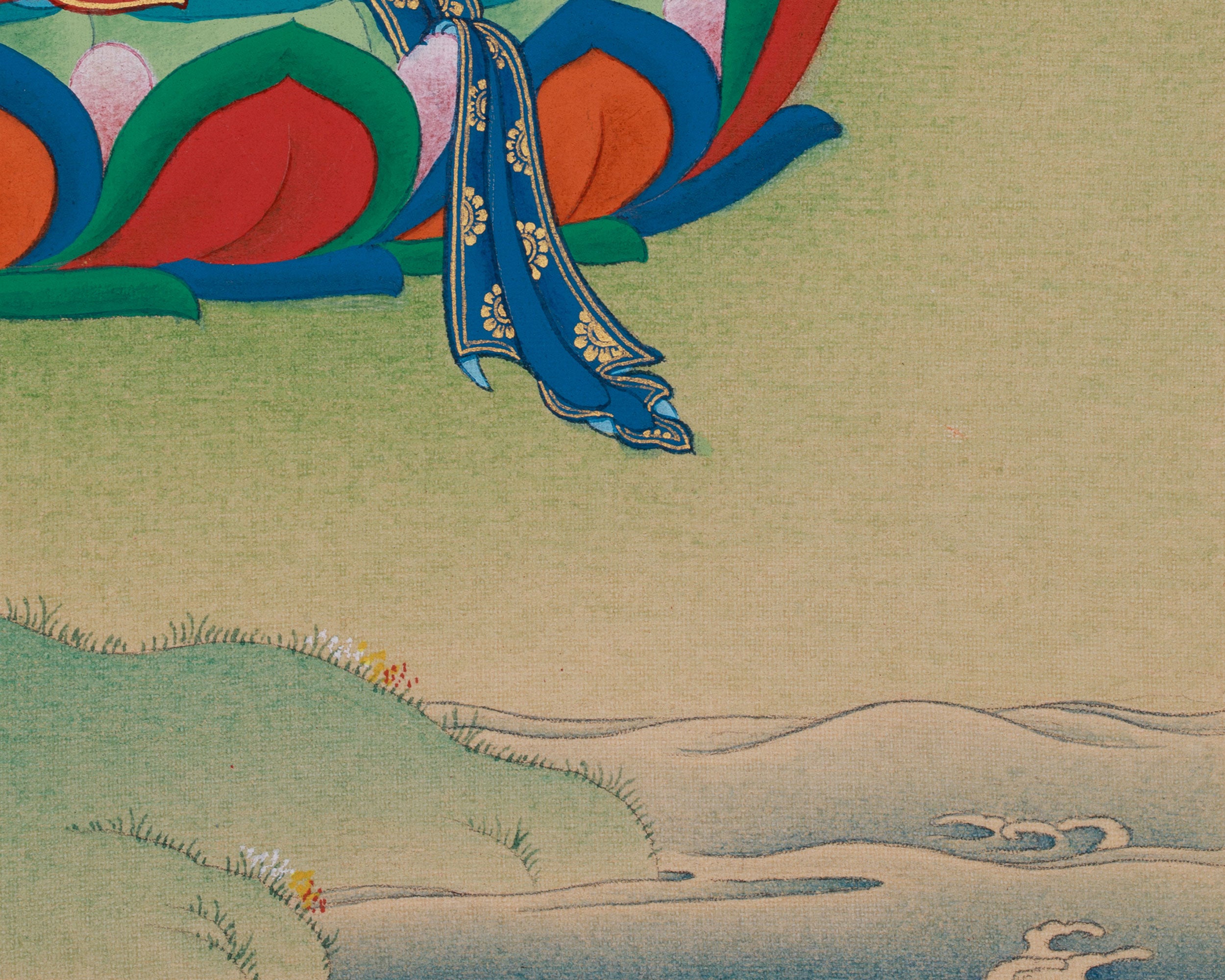 Tibetan Goddess Sita Tara Thangka | Female Buddhist Deity of Healing