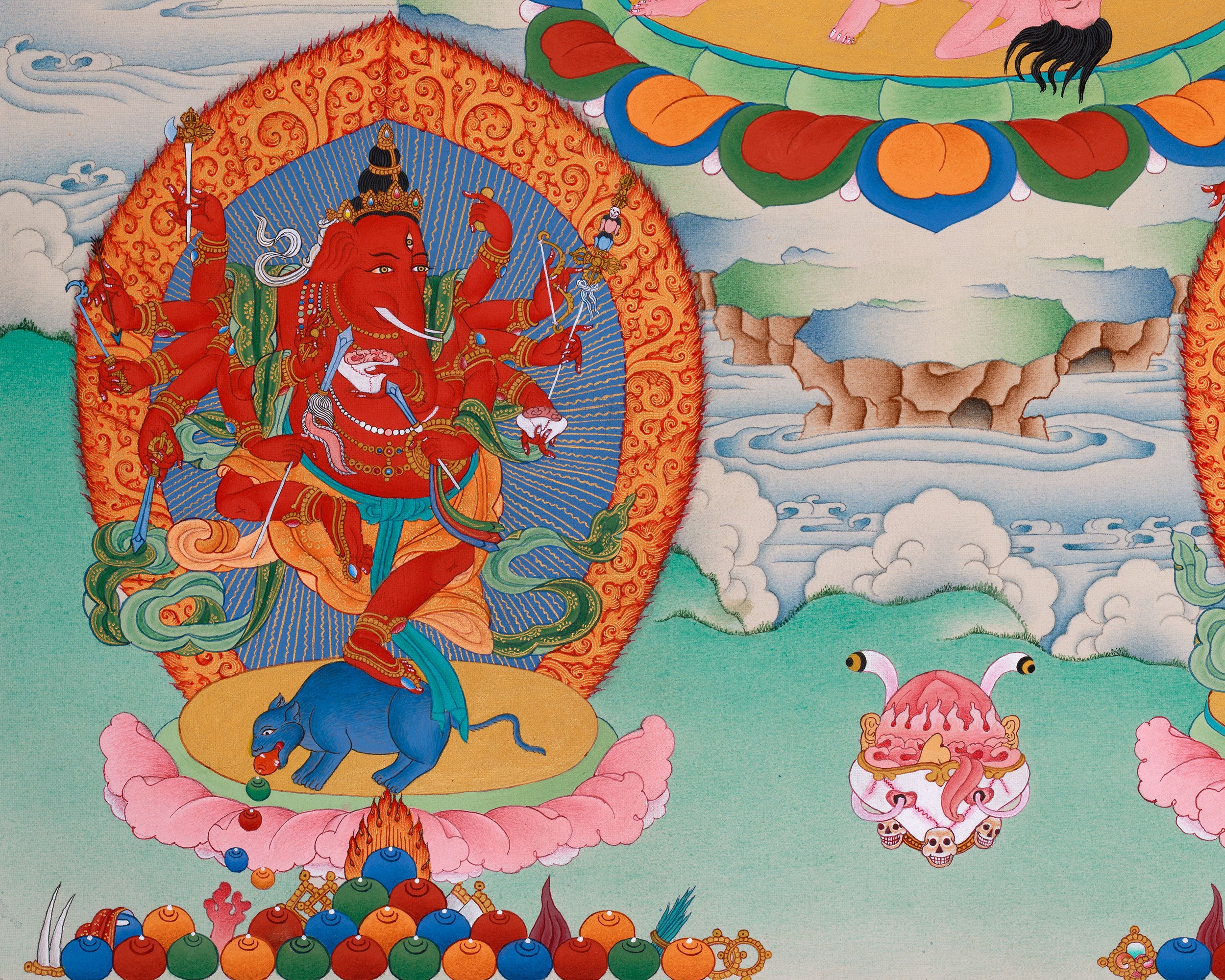 Kurukulla, Takirajja & Ganesha, Dynamic Three of Magnetizing deities of Vajrayana