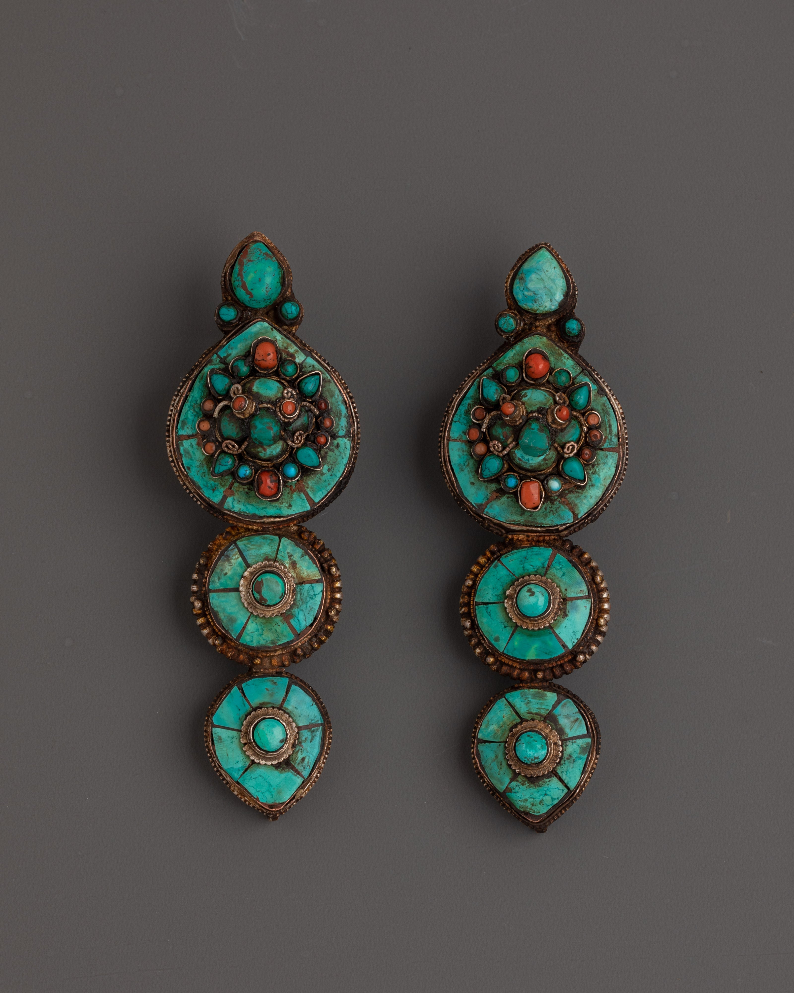 Handcrafted Copper Earring Set