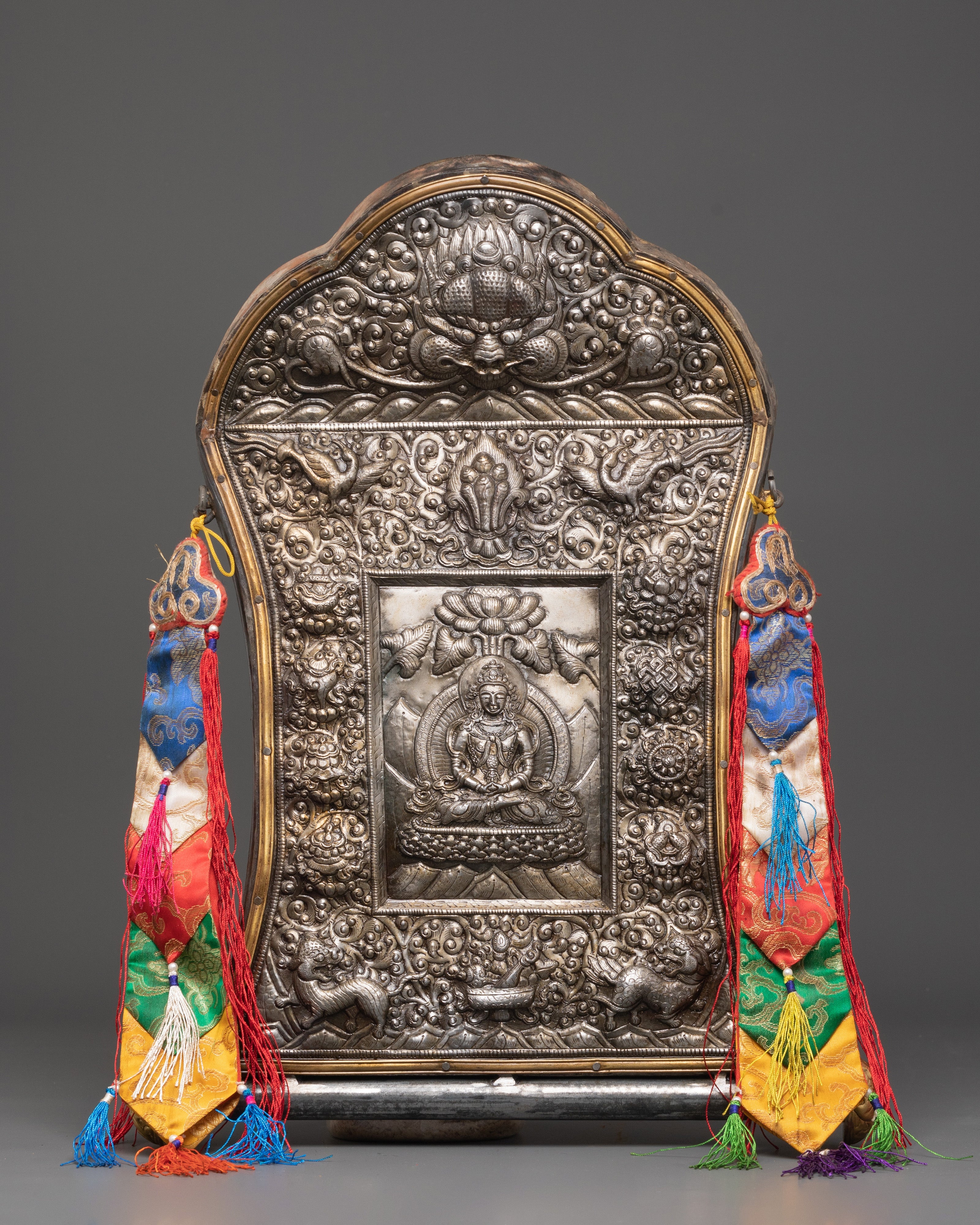 Tibetan Shakyamuni Buddha Metal Thangka | Symbol of Peace and Wellness