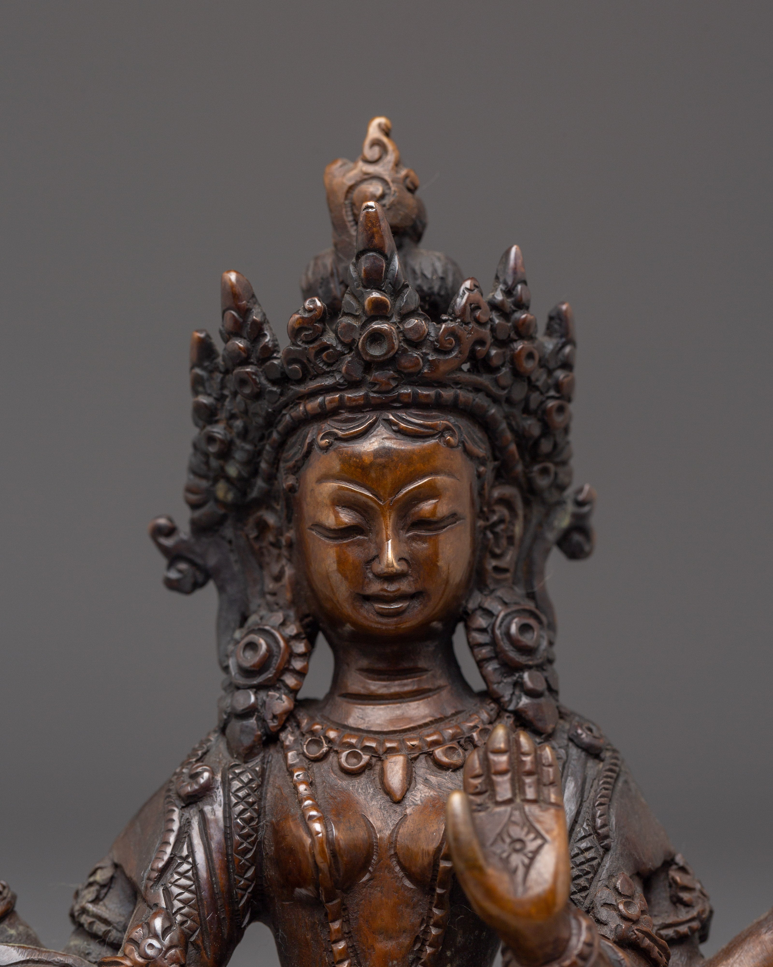 Laxmi Mata Oxidized Statue | Goddess of Wisdom