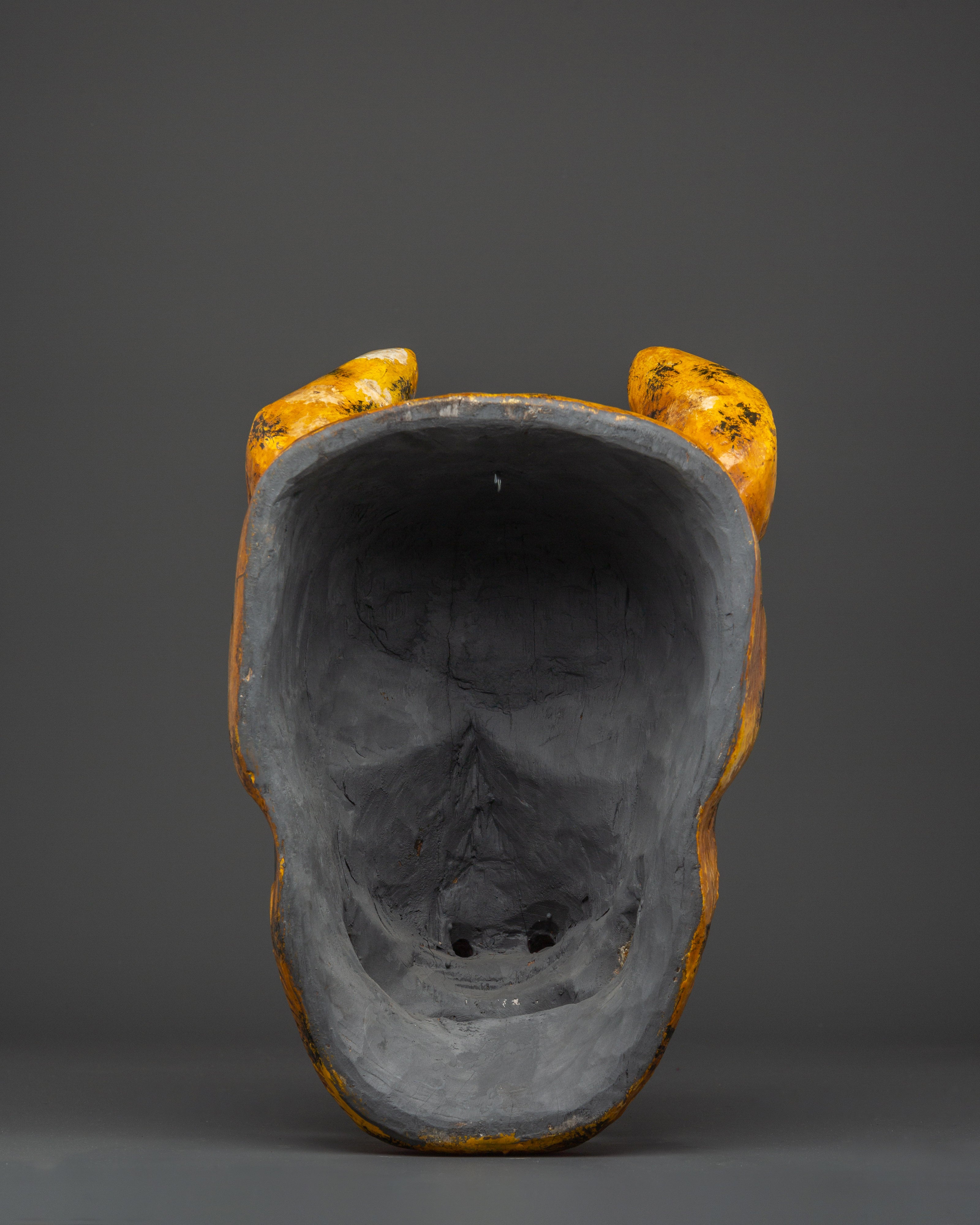 Handcrafted Leopard Wall Mask in Painted Wood | Himalayan Animal Spirit Decor