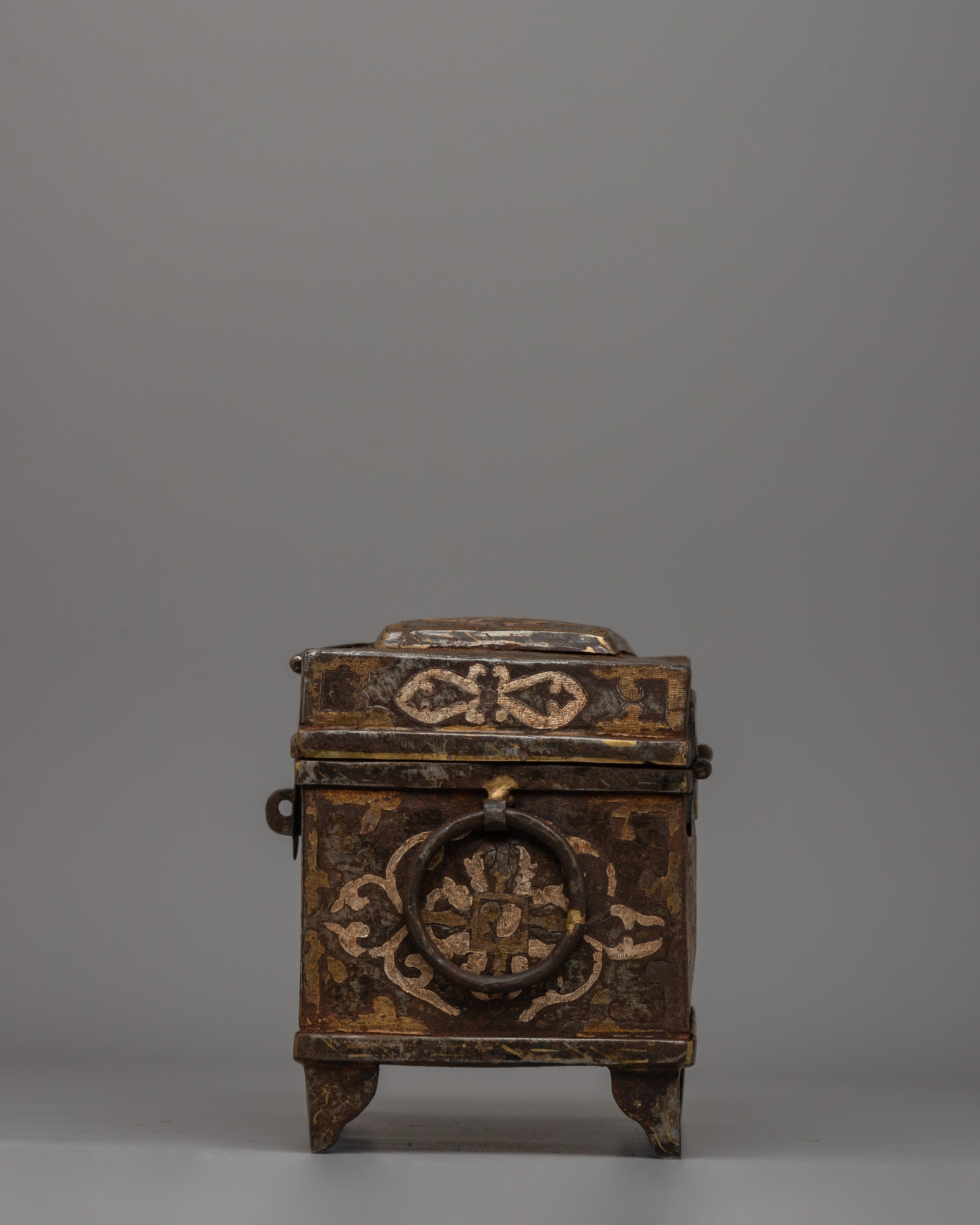 Silver-Plated Tibetan Treasure Box | Sacred Artifact Storage