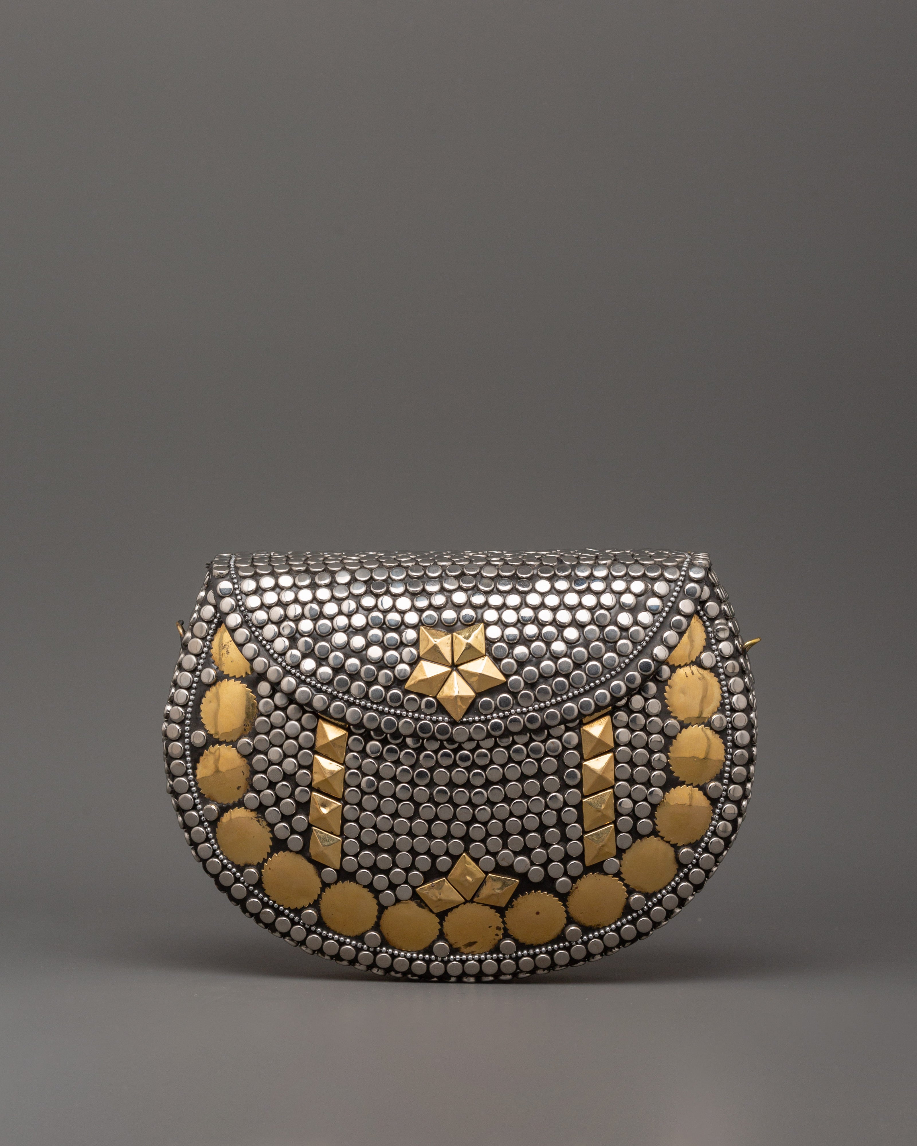 Metal Side Bag with Brass