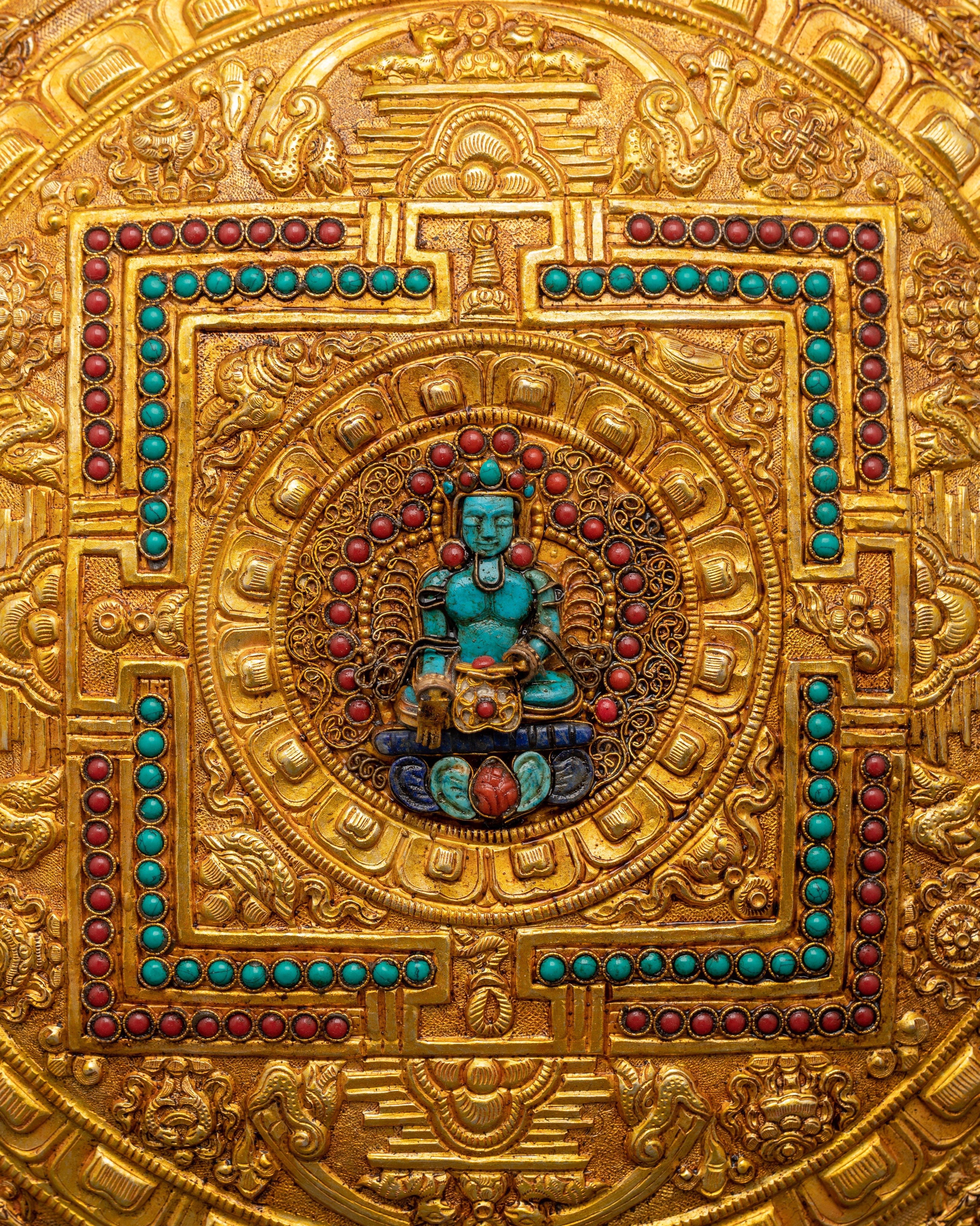 Mandala with Shakyamuni Buddha Art | Enlightenment Decor