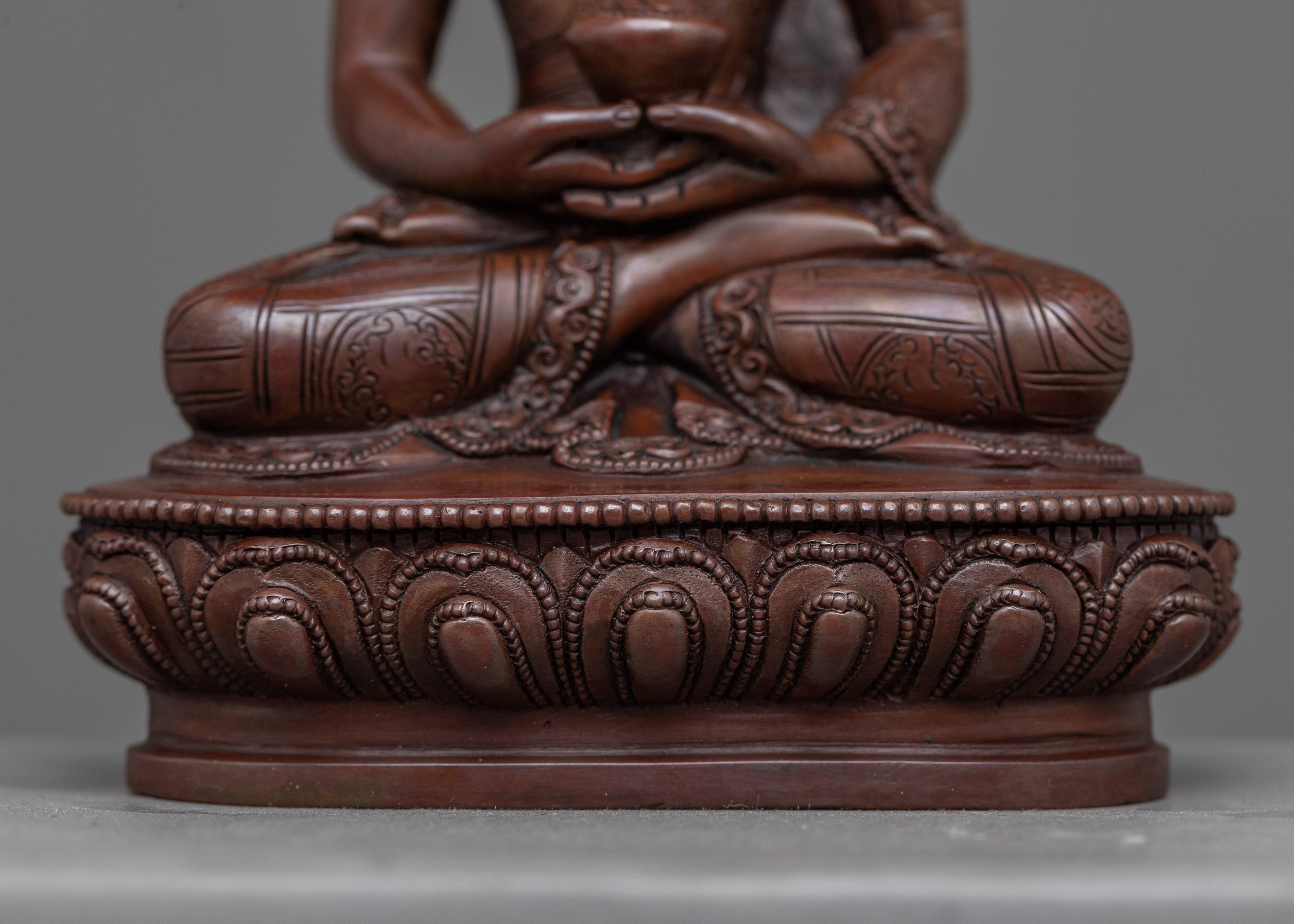 Small Amitabha Buddha Statue | Copper Body Artwork