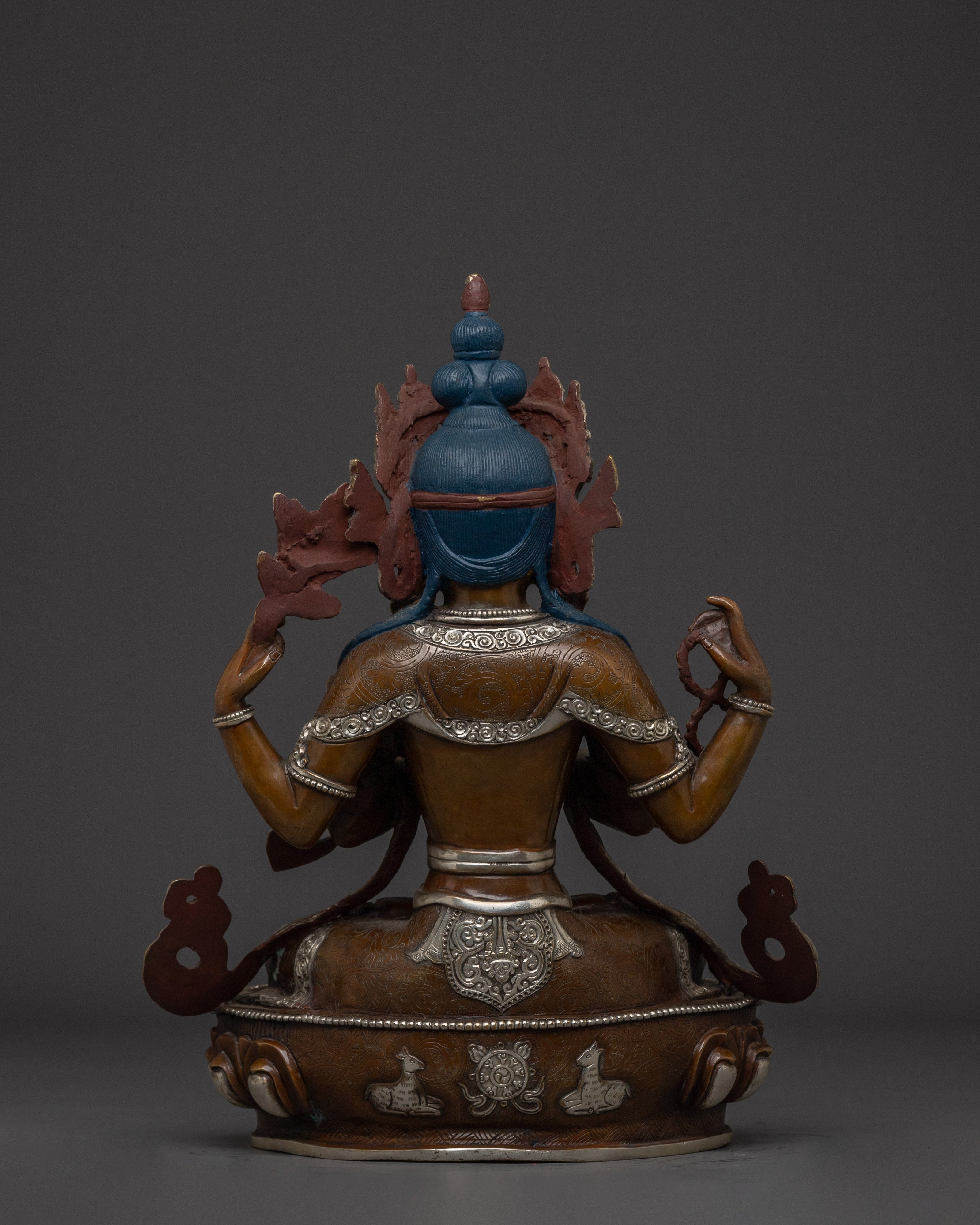 Lord of Mercy Chenrezig Statue | Symbol of Loving-Kindness and Wisdom