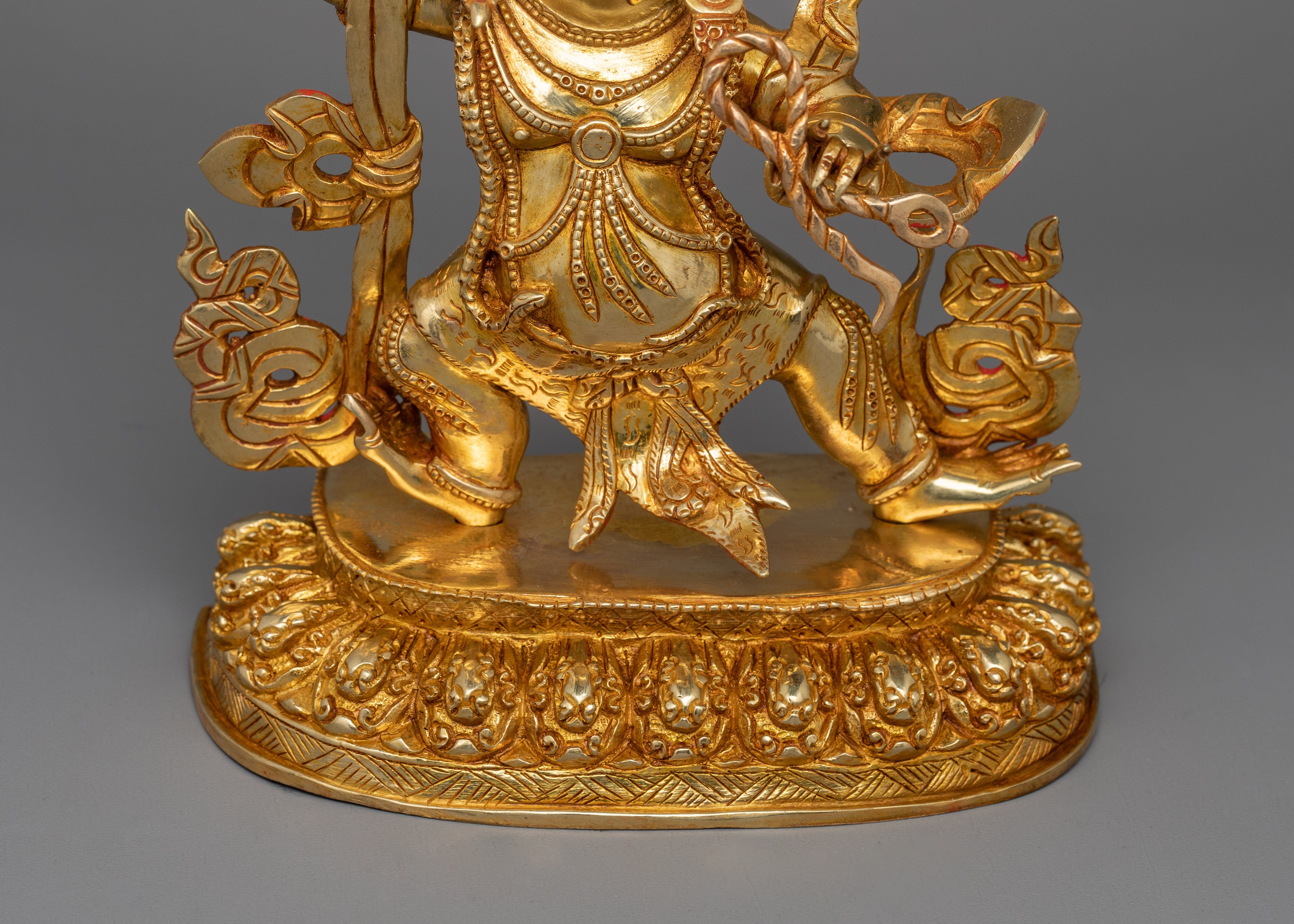 Buddhist Sculpture of Wrathful Vajrapani | Symbol of Protection and Spiritual Strength