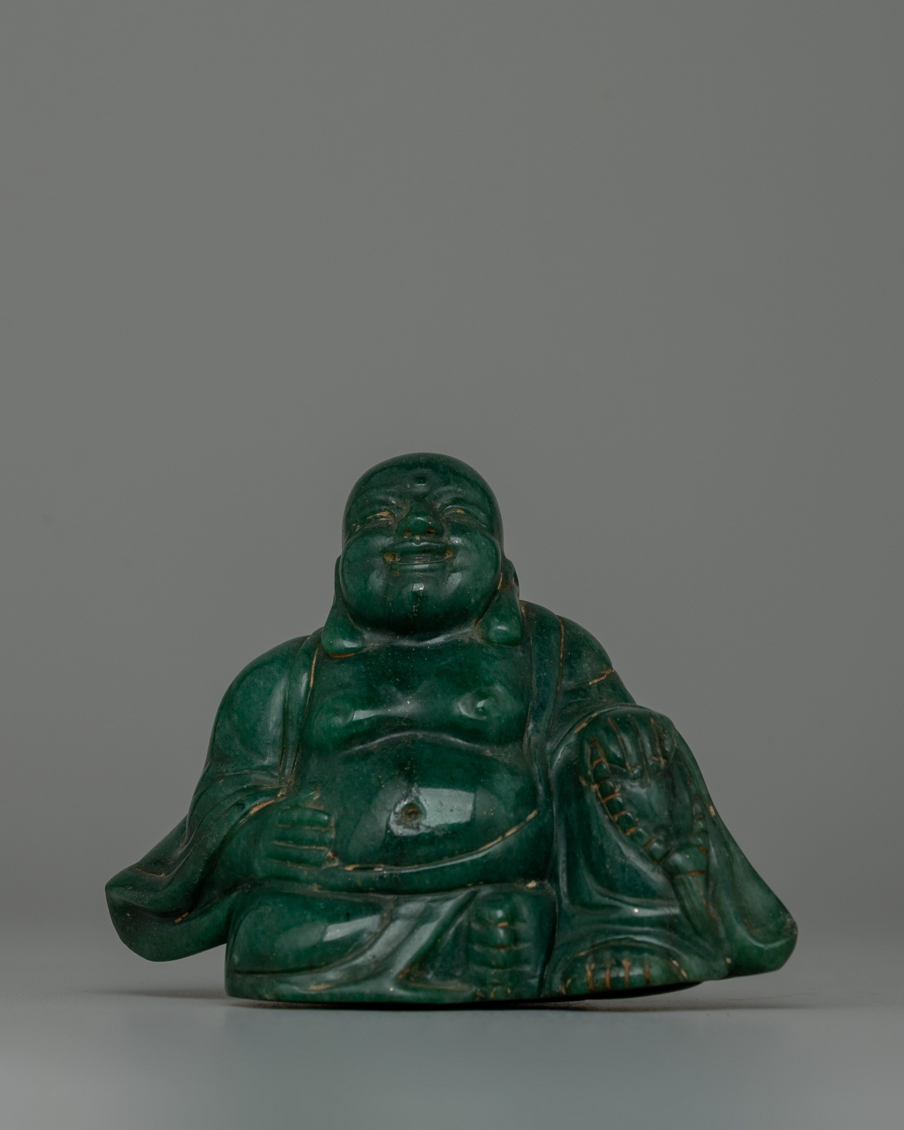 Jade Laughing Buddha Statue