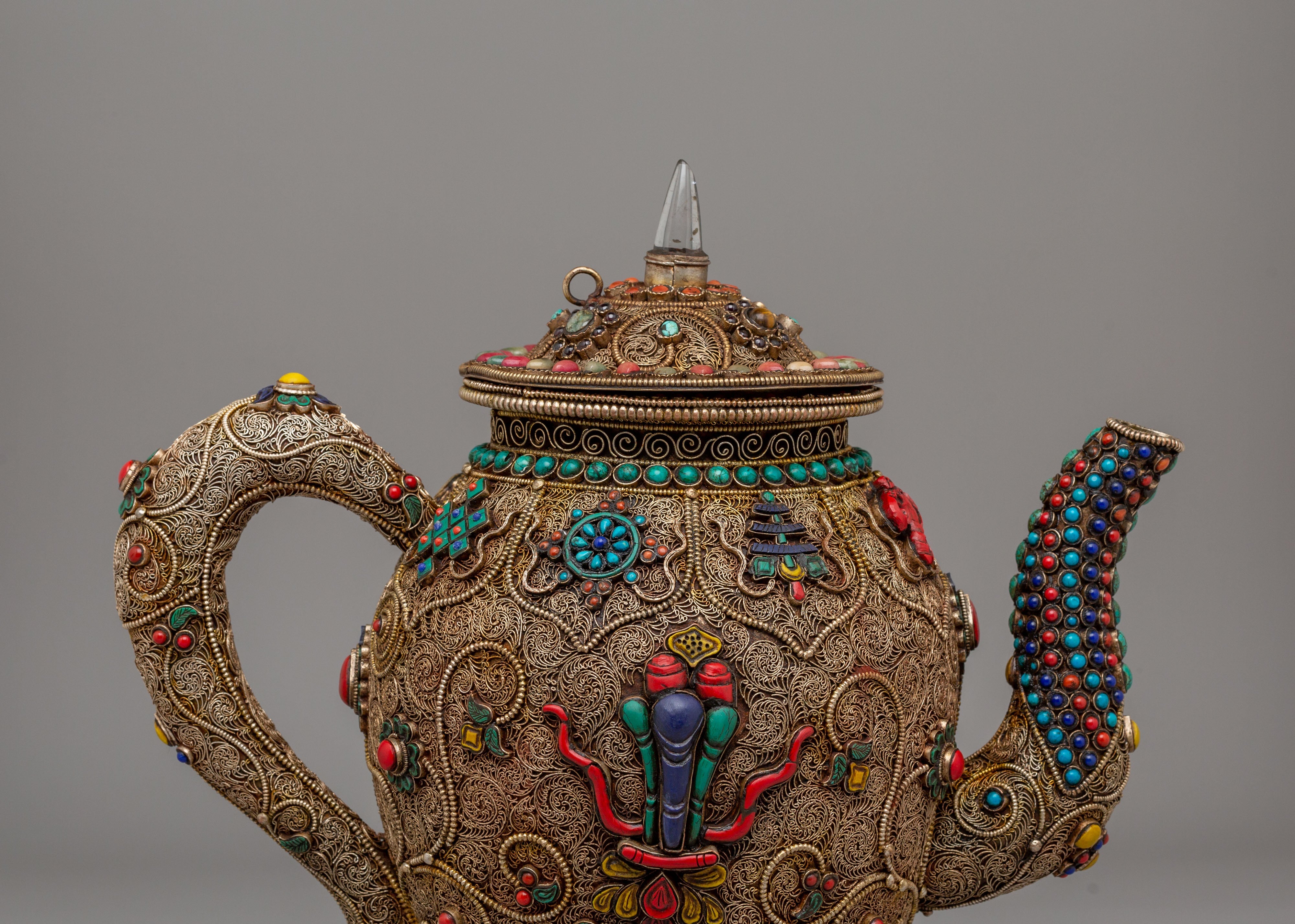 Handcrafted Himalayan Tea Pot | Religious and Spiritual Decor