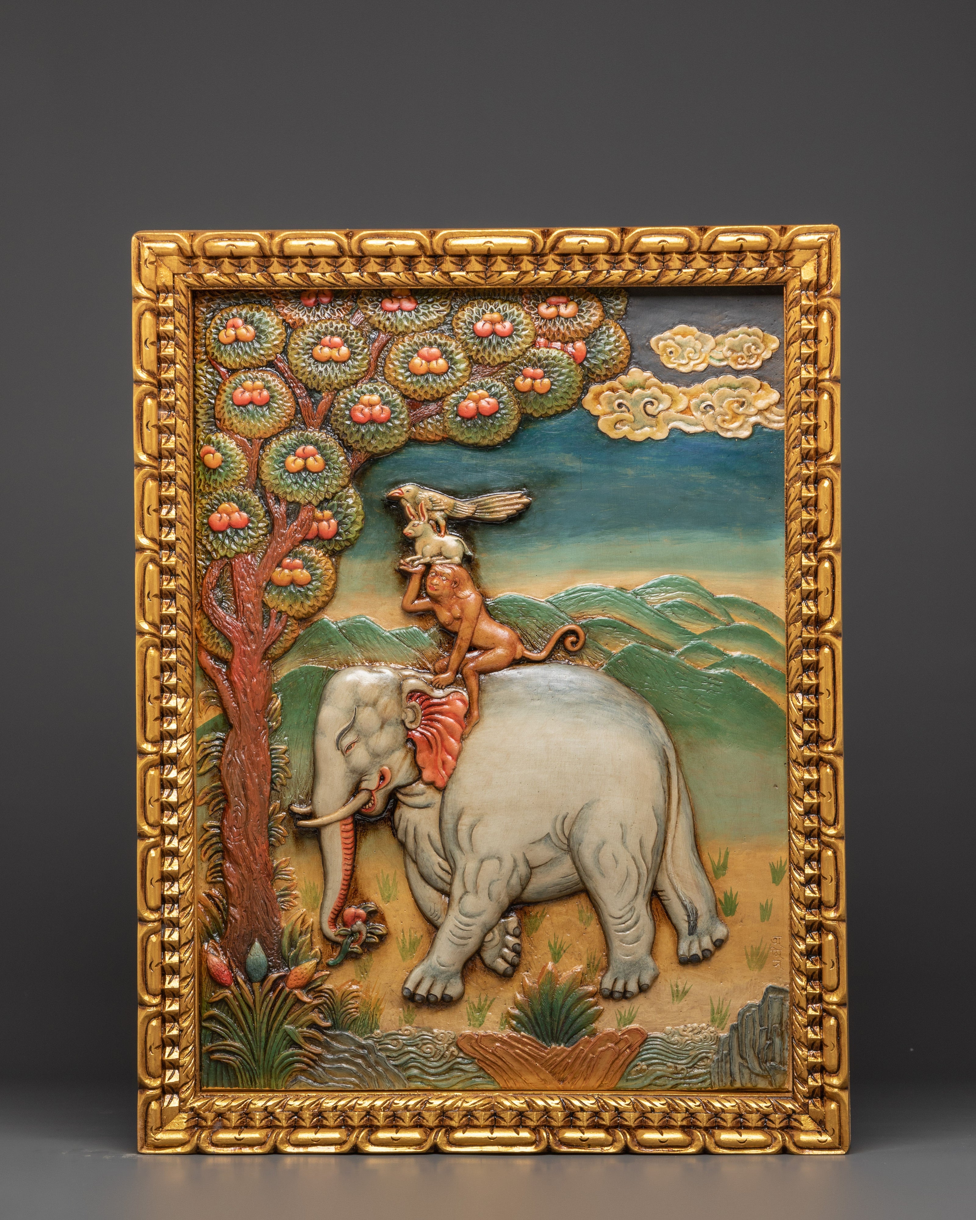 Handcrafted Elephant Design Wall Hanging Art
