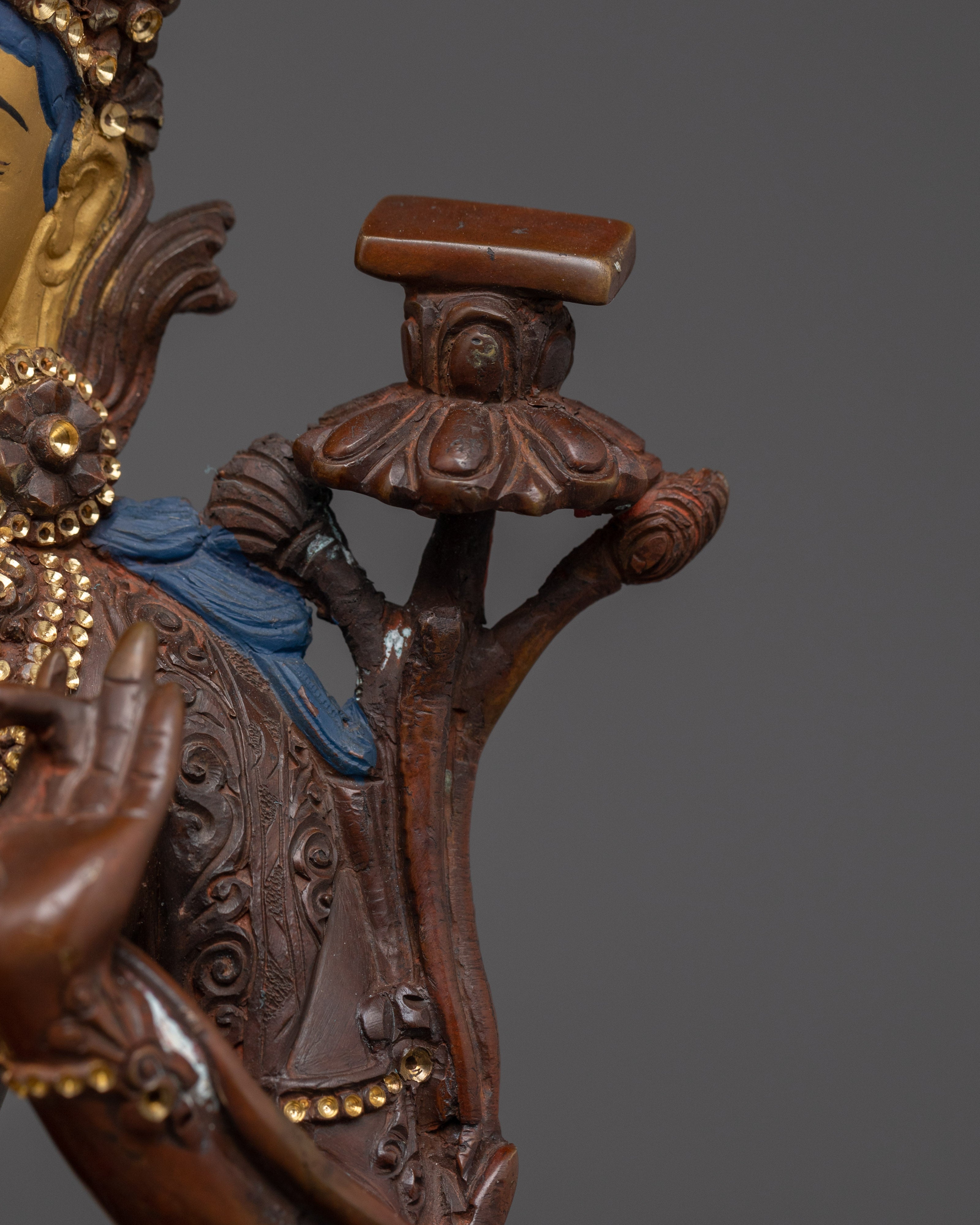 Manjushri Oxidized Copper Buddhist Deity | Buddhist Bodhisattva of Wisdom