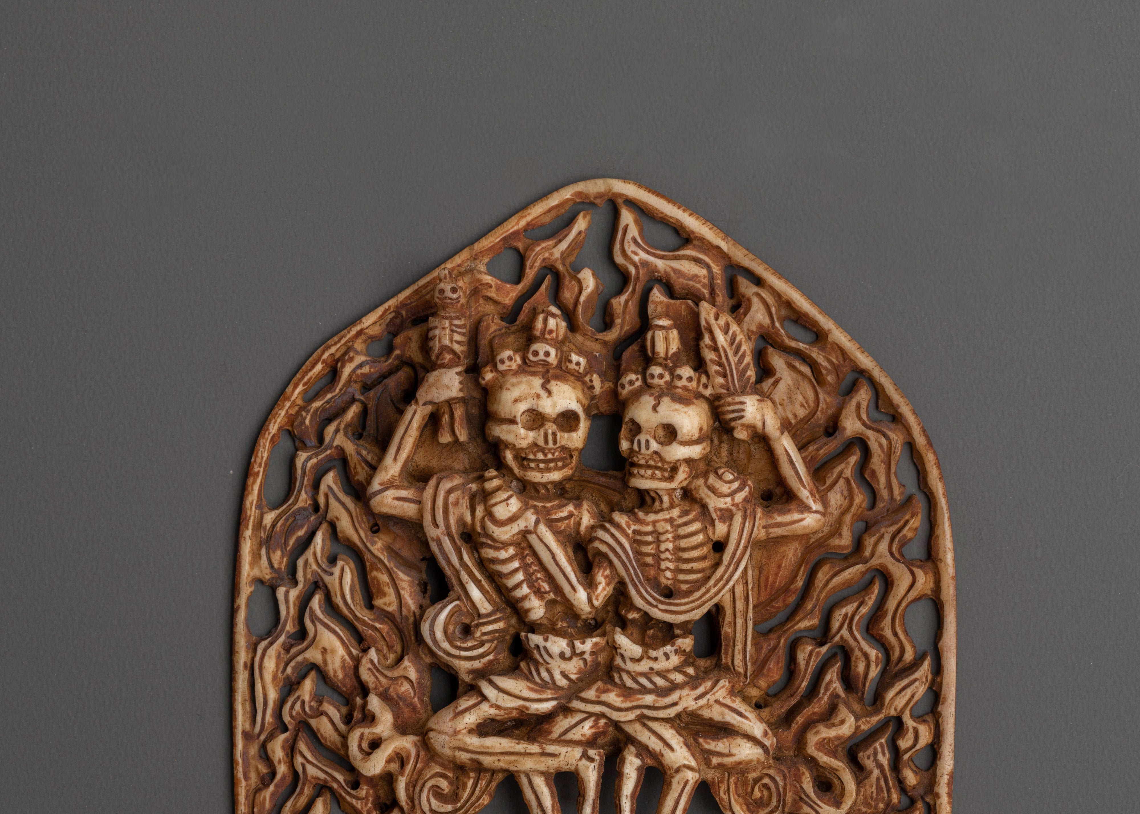 Skull Deity Sculpture | Chitipati Guardian of Impermanence