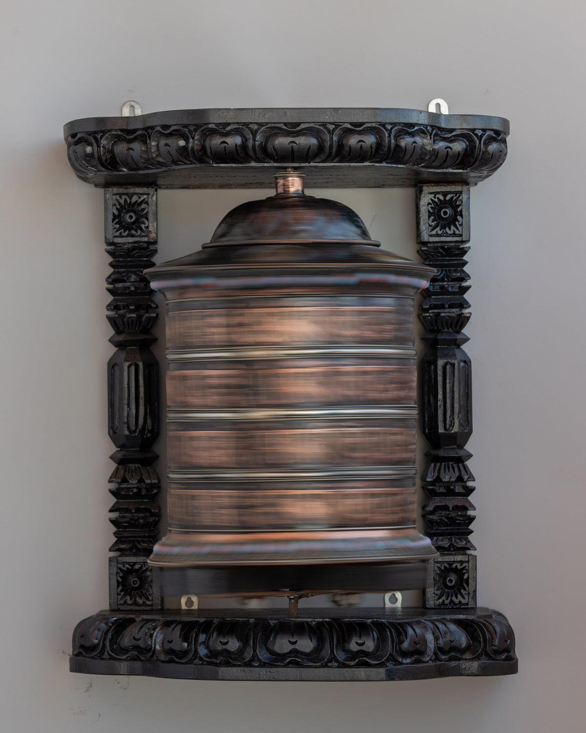 Tibetan mantra Prayer wheel | Copper & Brass Mantra Wheel | Buddhist Altar Decor