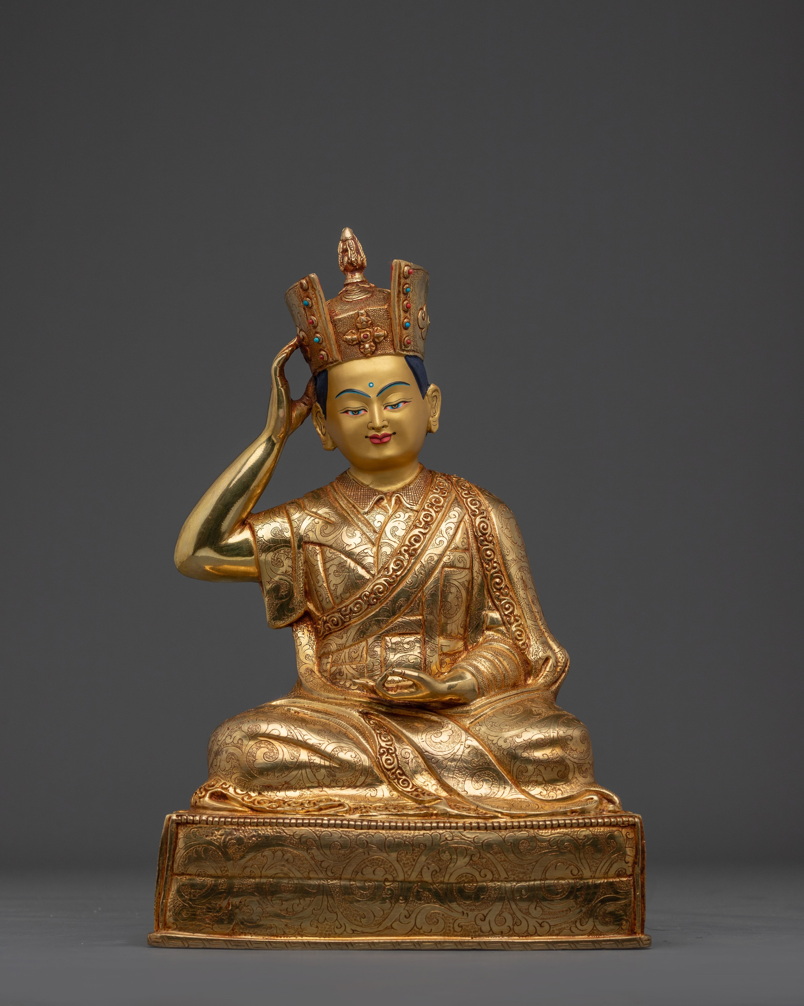 24K Gold Gilded Karmapa Statue