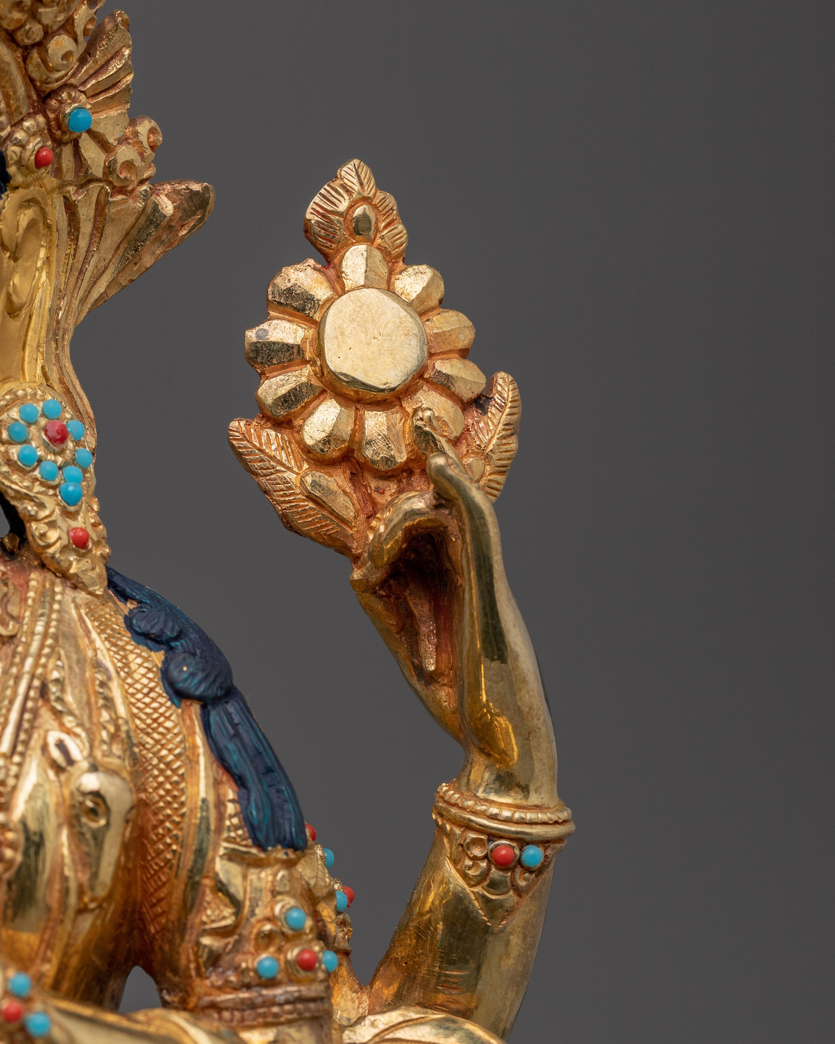 Handmade Avalokiteshvara Spiritual Decor | Himalayan Chenrezig Artwork