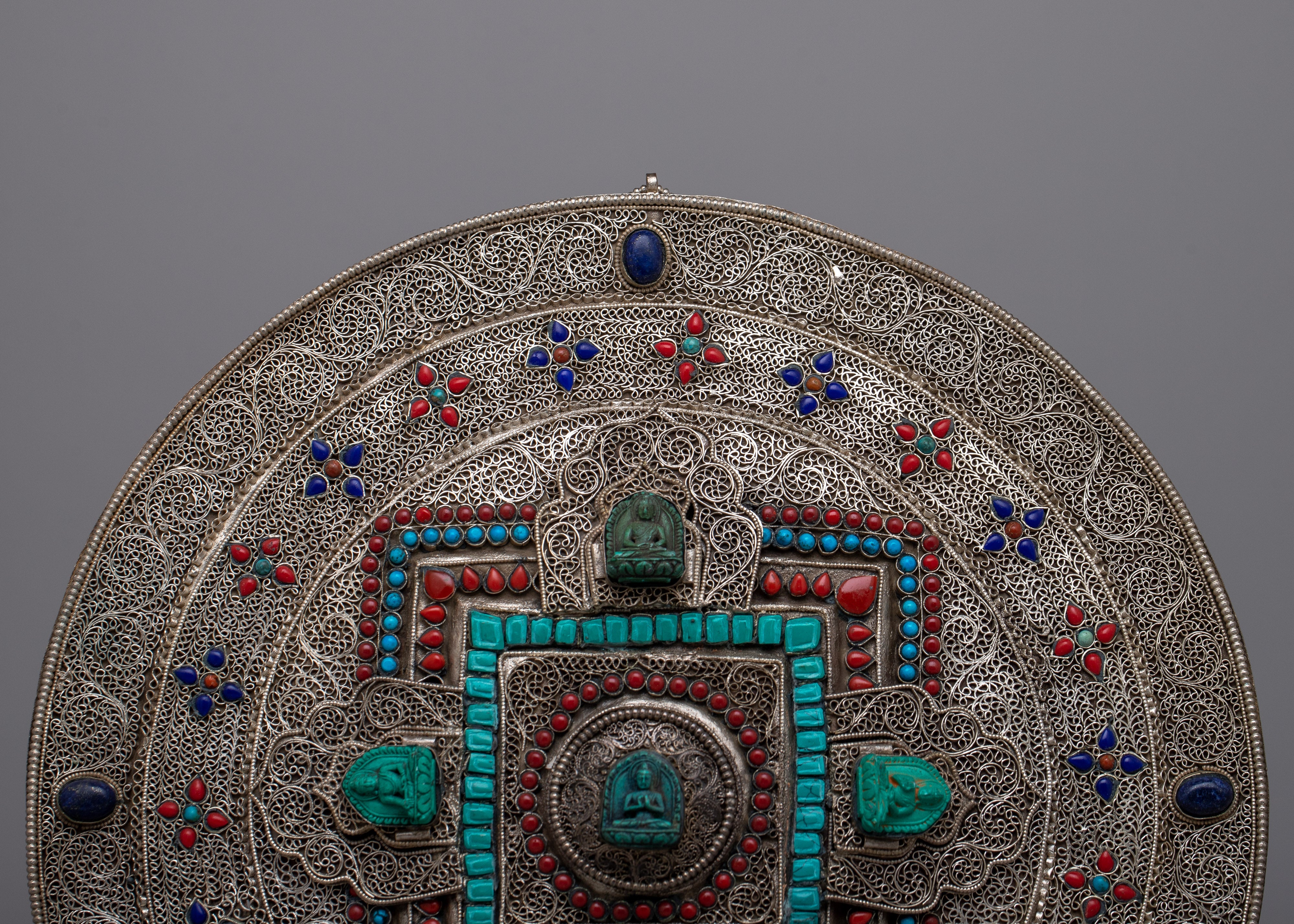 Five Dhyani Buddha Mandala Wall Hanging | Sacred Art for Spiritual Inspiration.