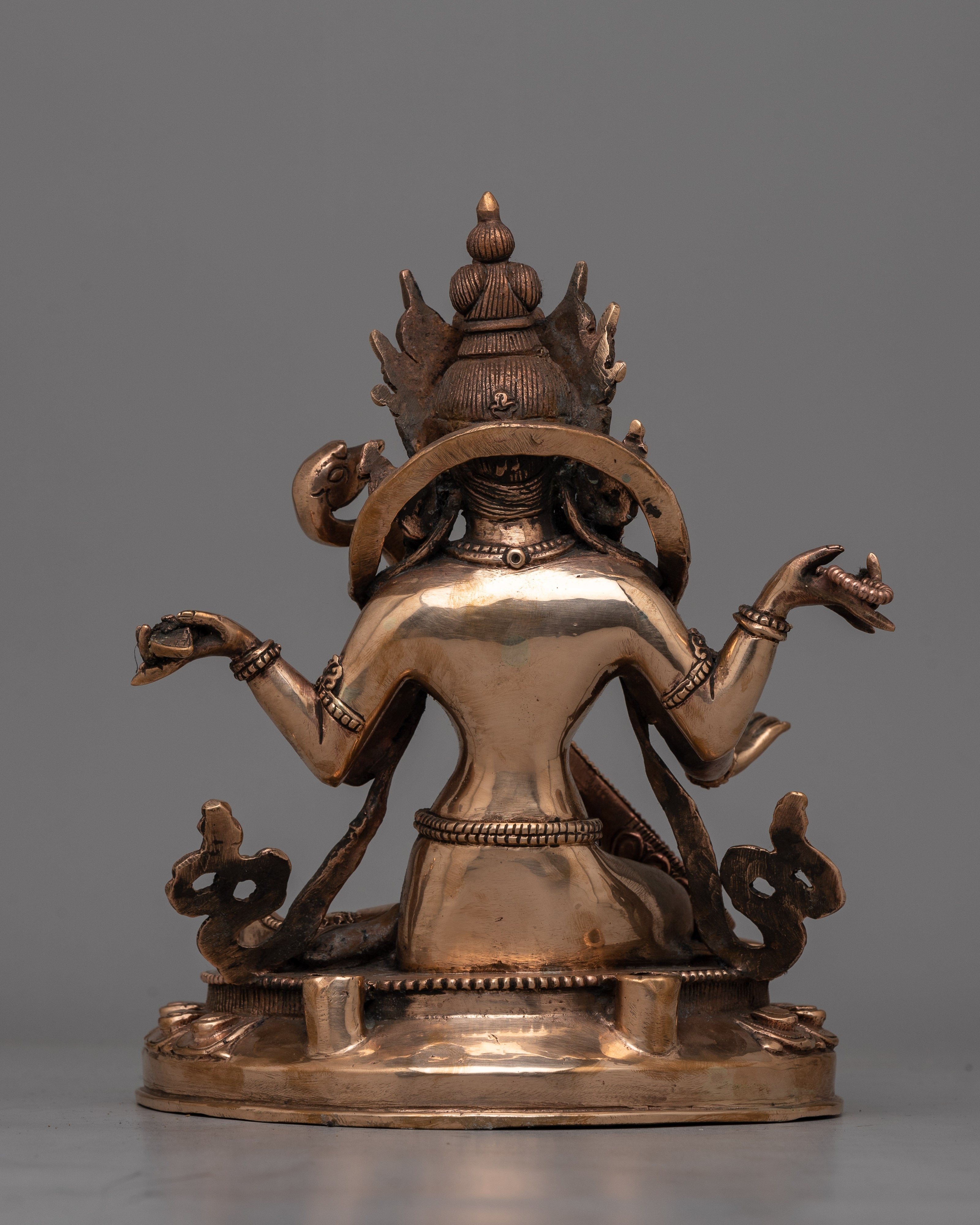 Devi Saraswati Statue | Handcrafted in Copper for Wisdom and Artistic Grace