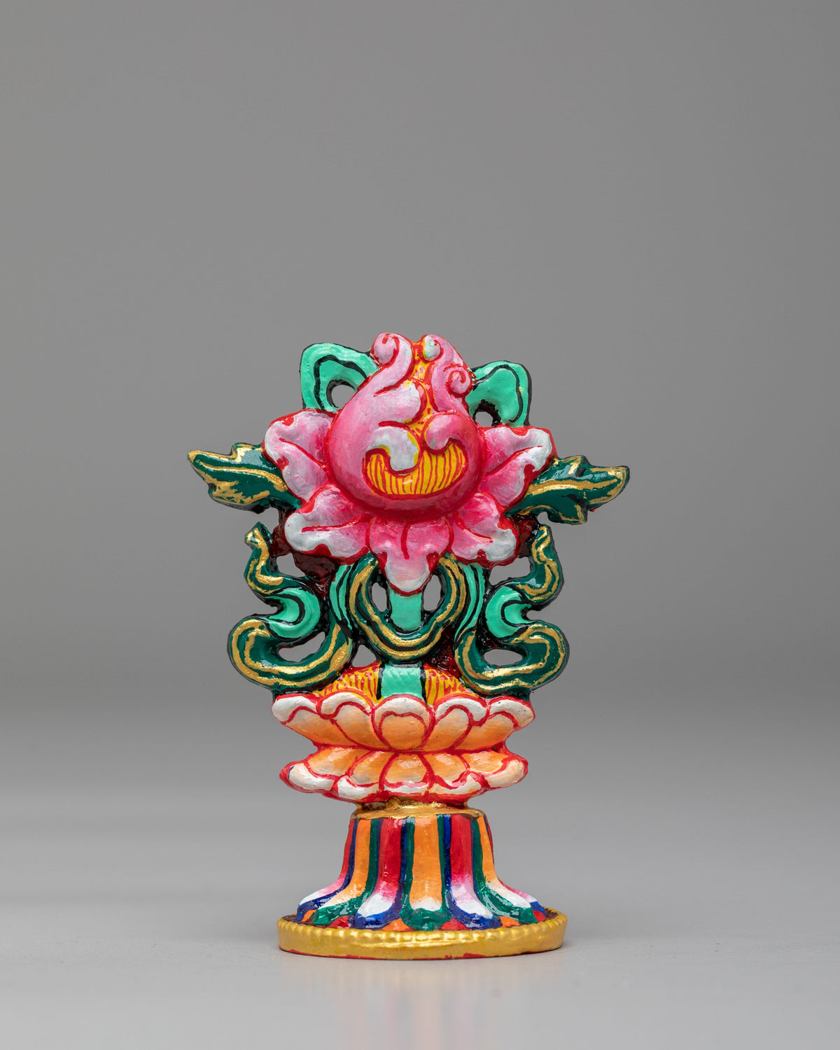 Ceremonial 8 Auspicious Symbols Sculpture | Gold & Acrylic Color