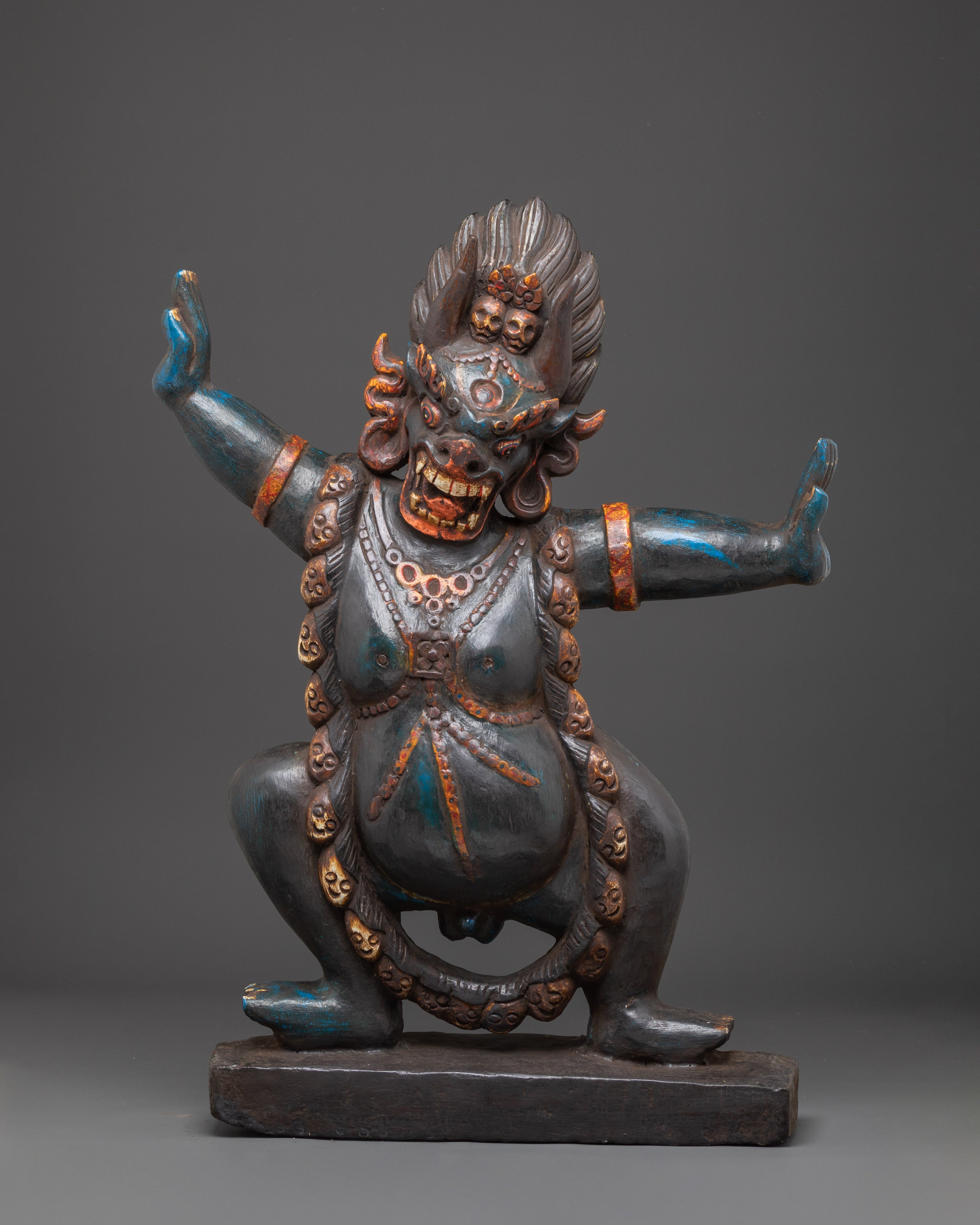 Tibetan Protector Deity Yamantaka Statue | Spiritual Idol for Meditation